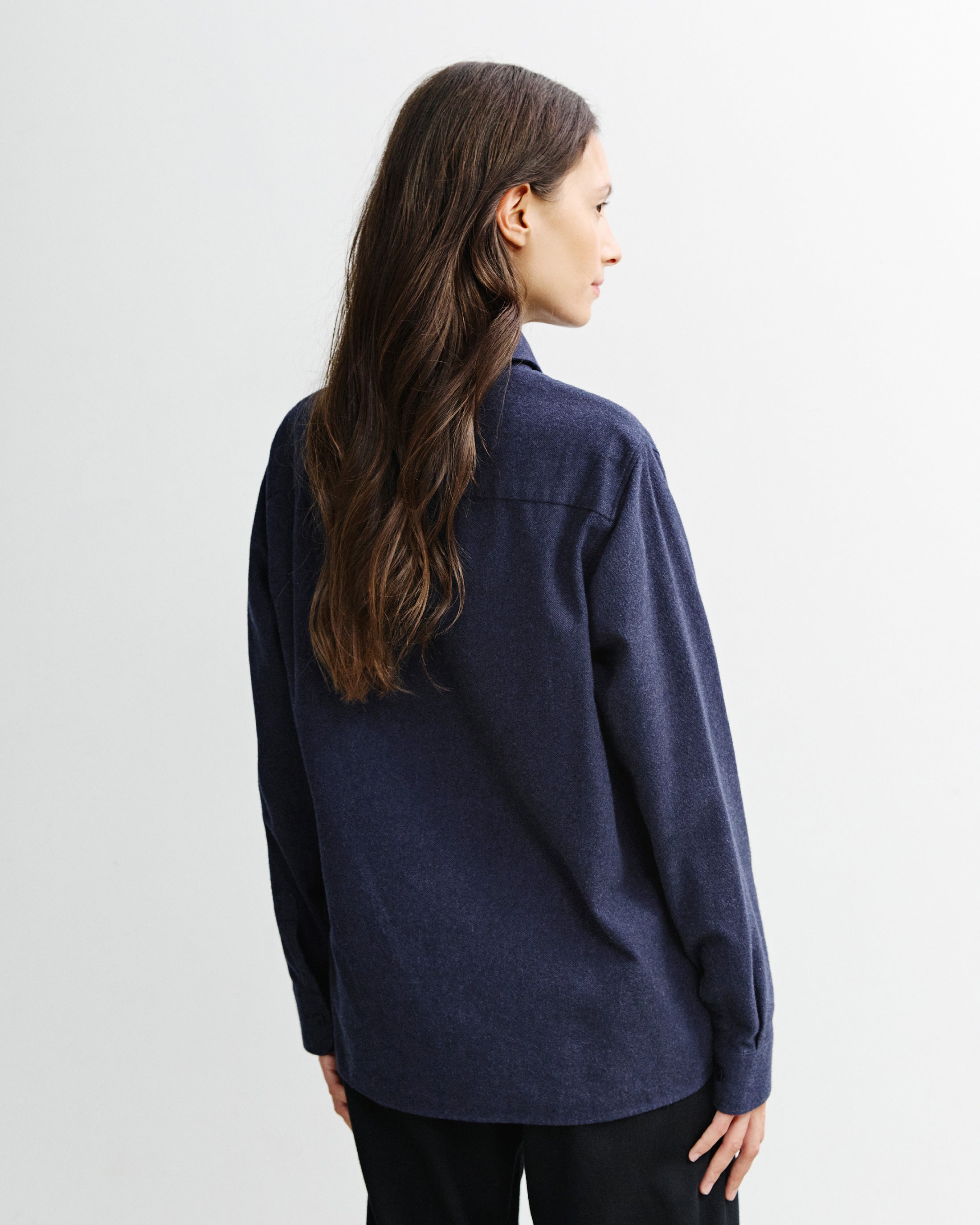 Blaues Hemd Flanell aus Bio-Baumwolle von Rotholz
