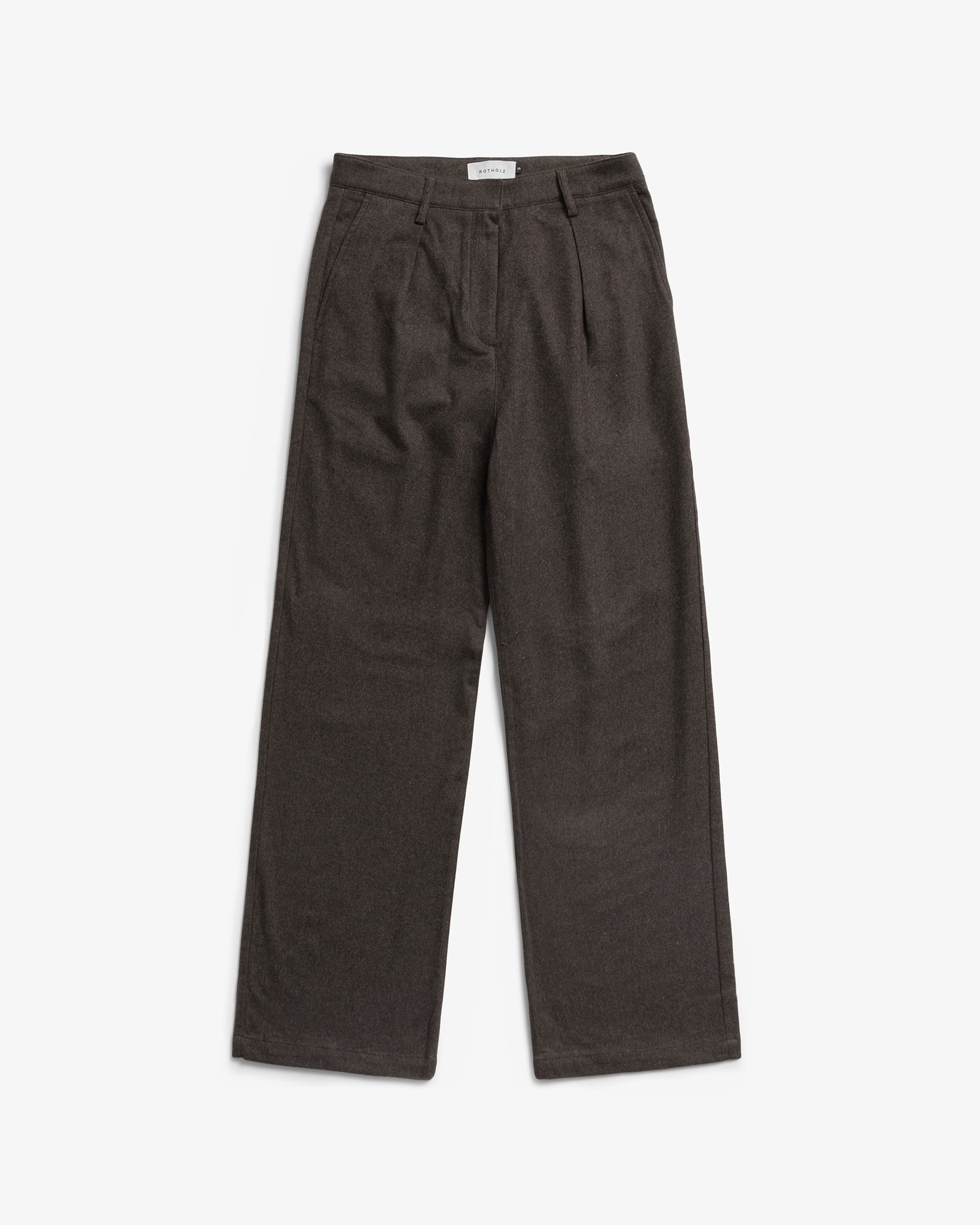 Braune Flanellhose Hight-Waist aus 100% Bio-Baumwolle von Rotholz