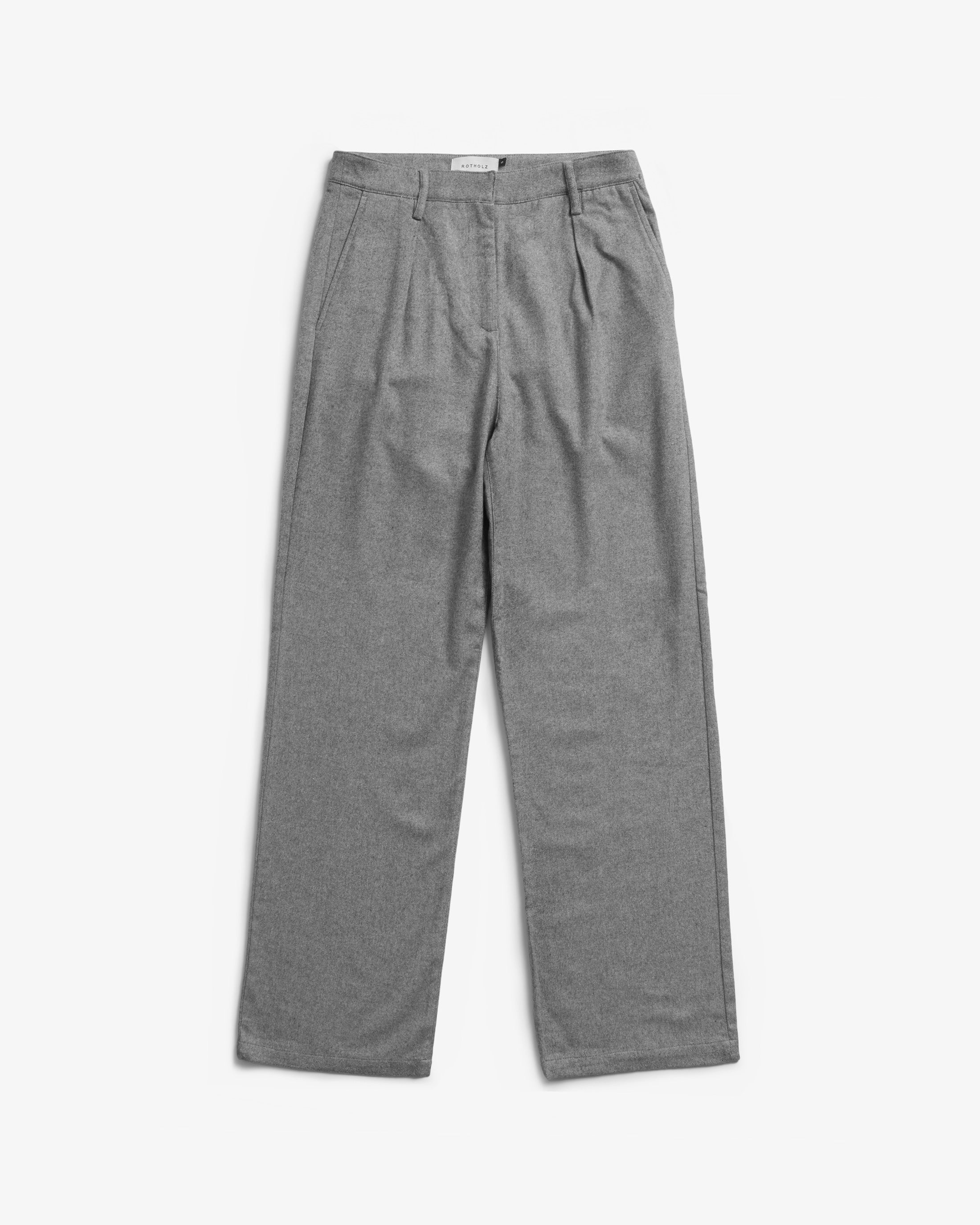 Graue Flanellhose High Waist aus 100% Bio-Baumwolle von Rotholz