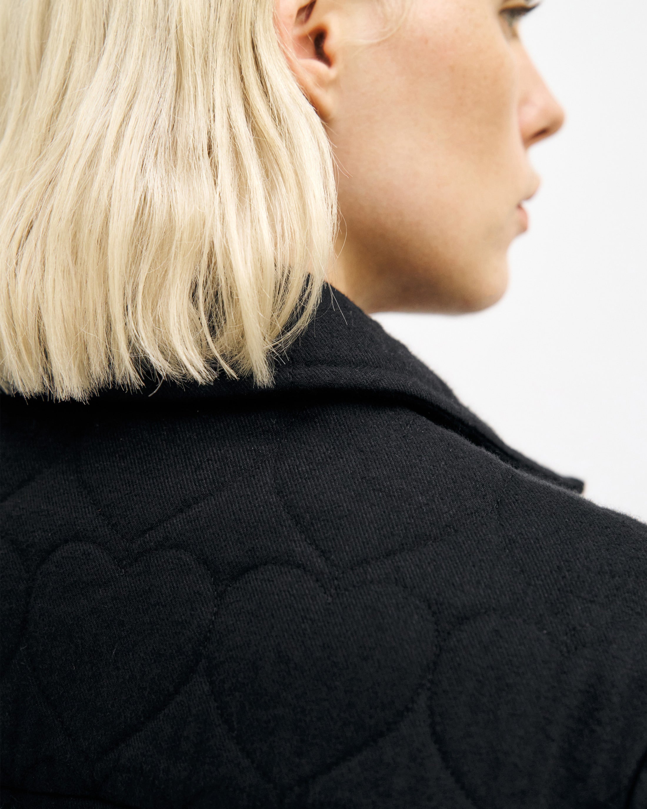 Flanell Steppjacke aus Bio Baumwolle in Schwarz von Rotholz