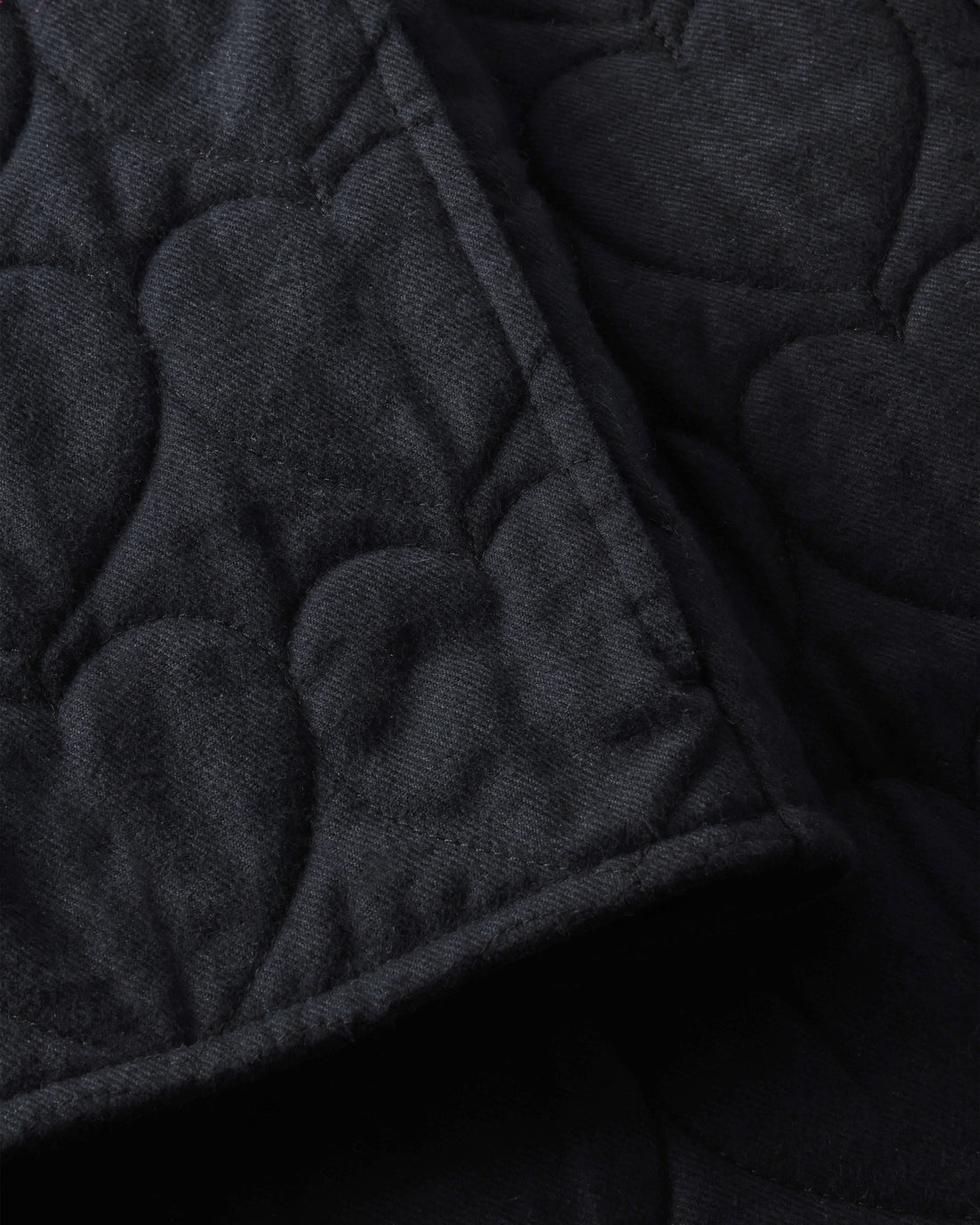 Schwarze Flanell-Steppweste aus Bio-Baumwolle von Rotholz
