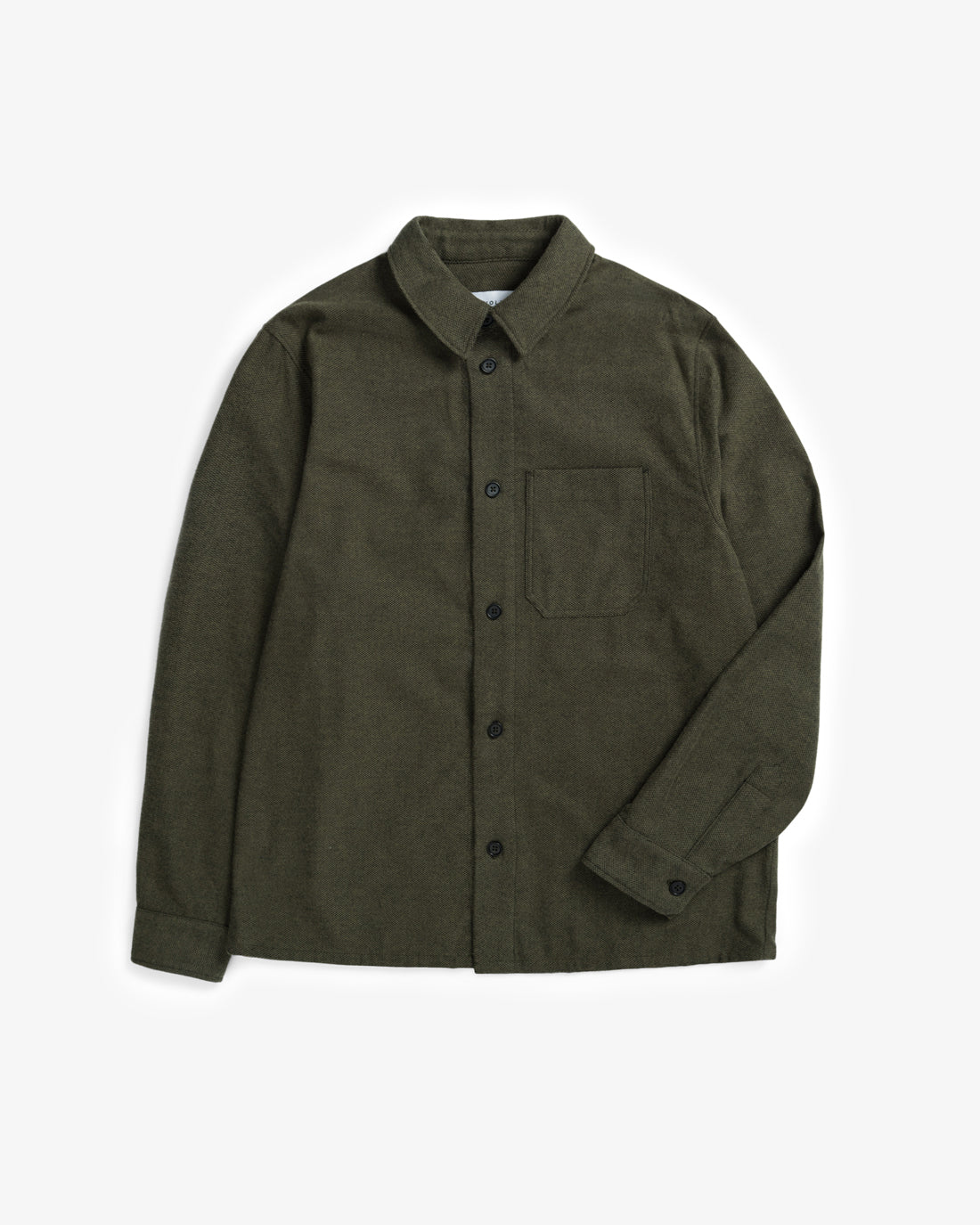 Green flannel shirt made from 100% organic cotton by Rotholz