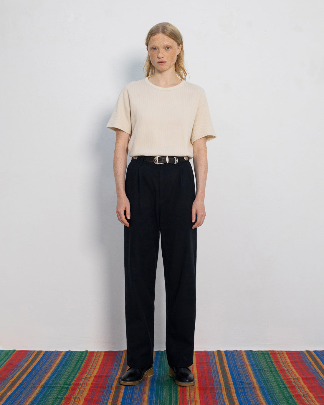 Schwarze Flanell-Hose aus 100% Bio-Baumwolle von Rotholz
