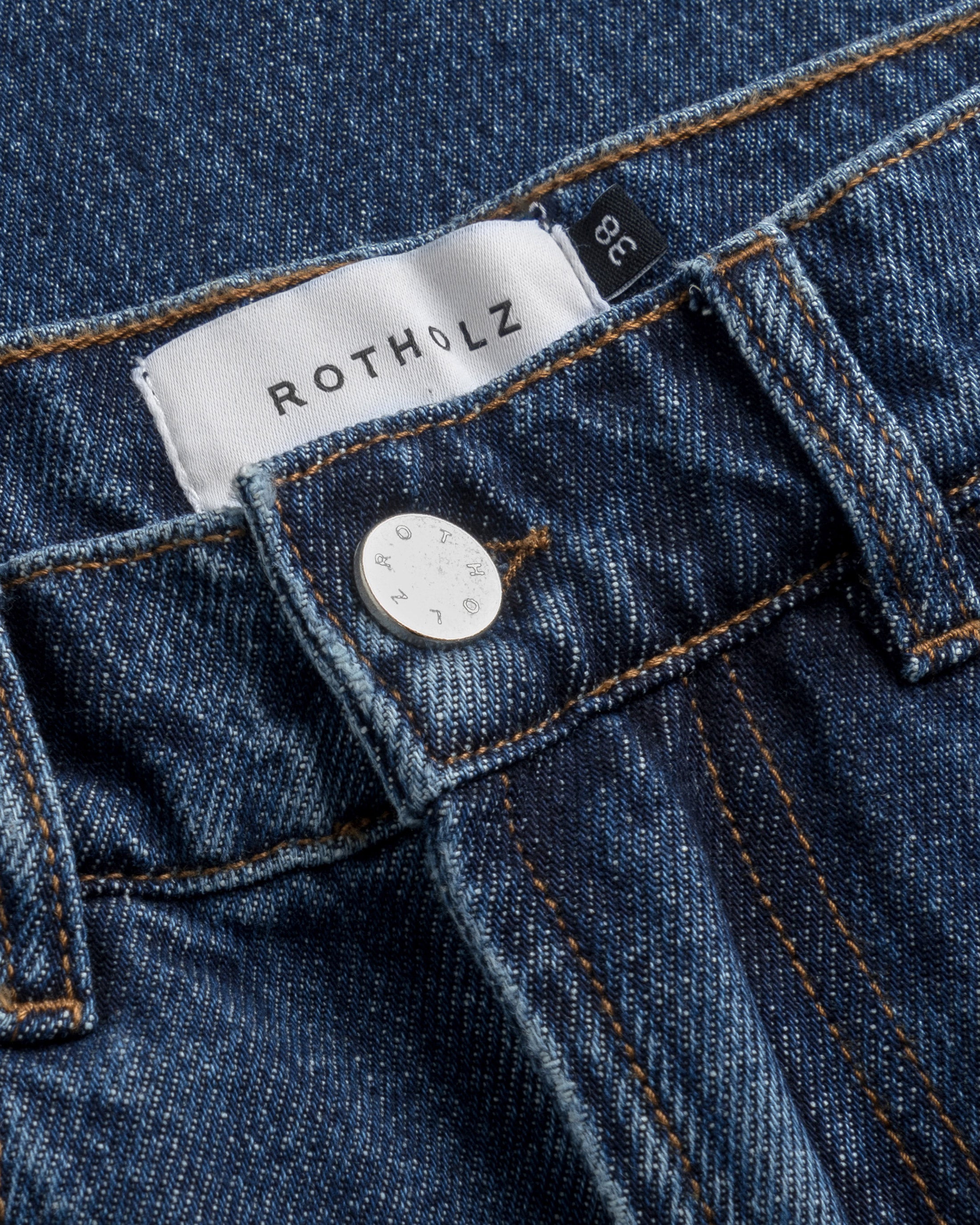 Dunkelblaue Jeans Flared Leg aus 100% Bio-Baumwolle von Rotholz