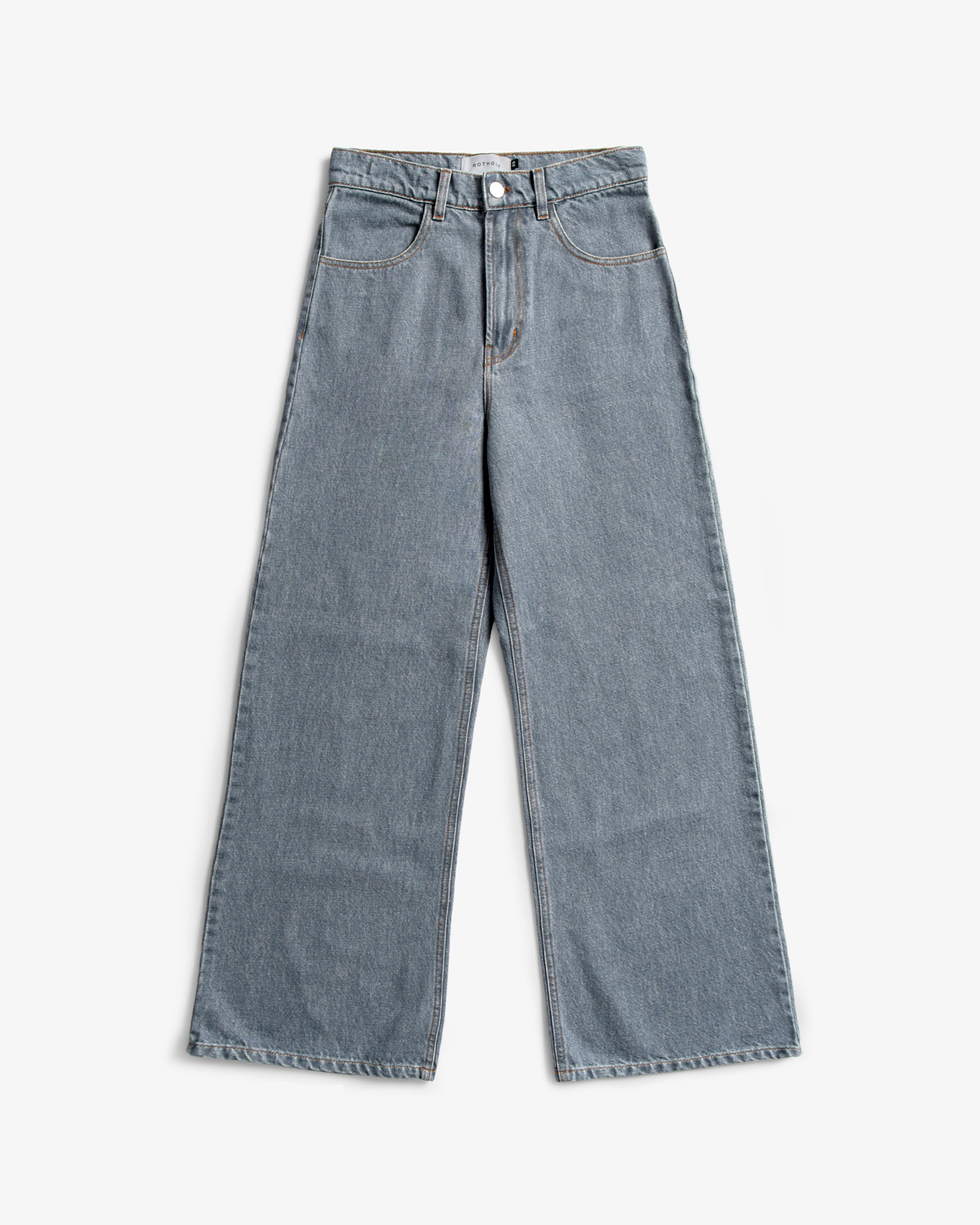 Graue Jeans Flared Leg aus 100% Bio-Baumwolle von Rotholz