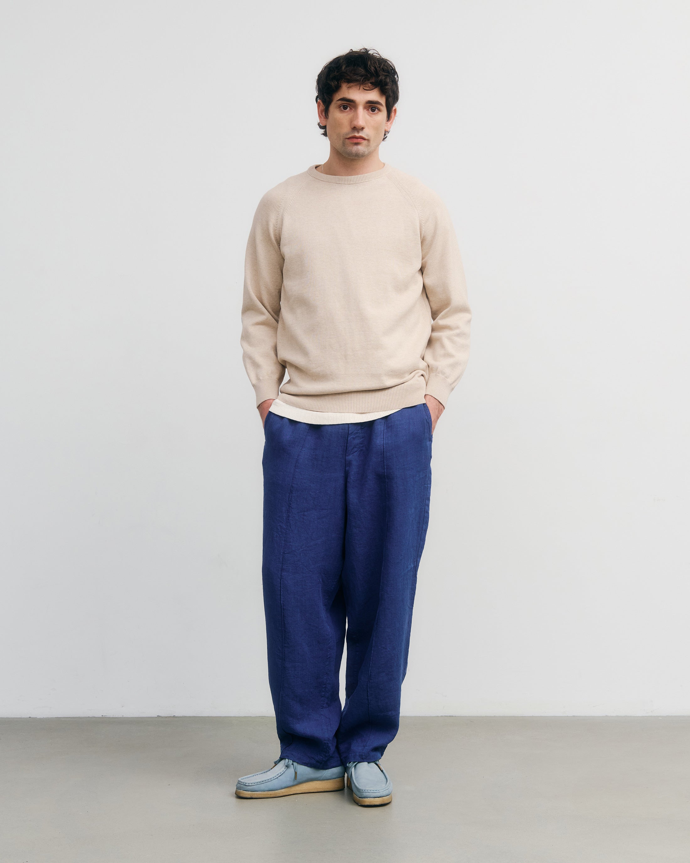 Beiger Strickpullover aus Bio-Baumwolle von Rotholz