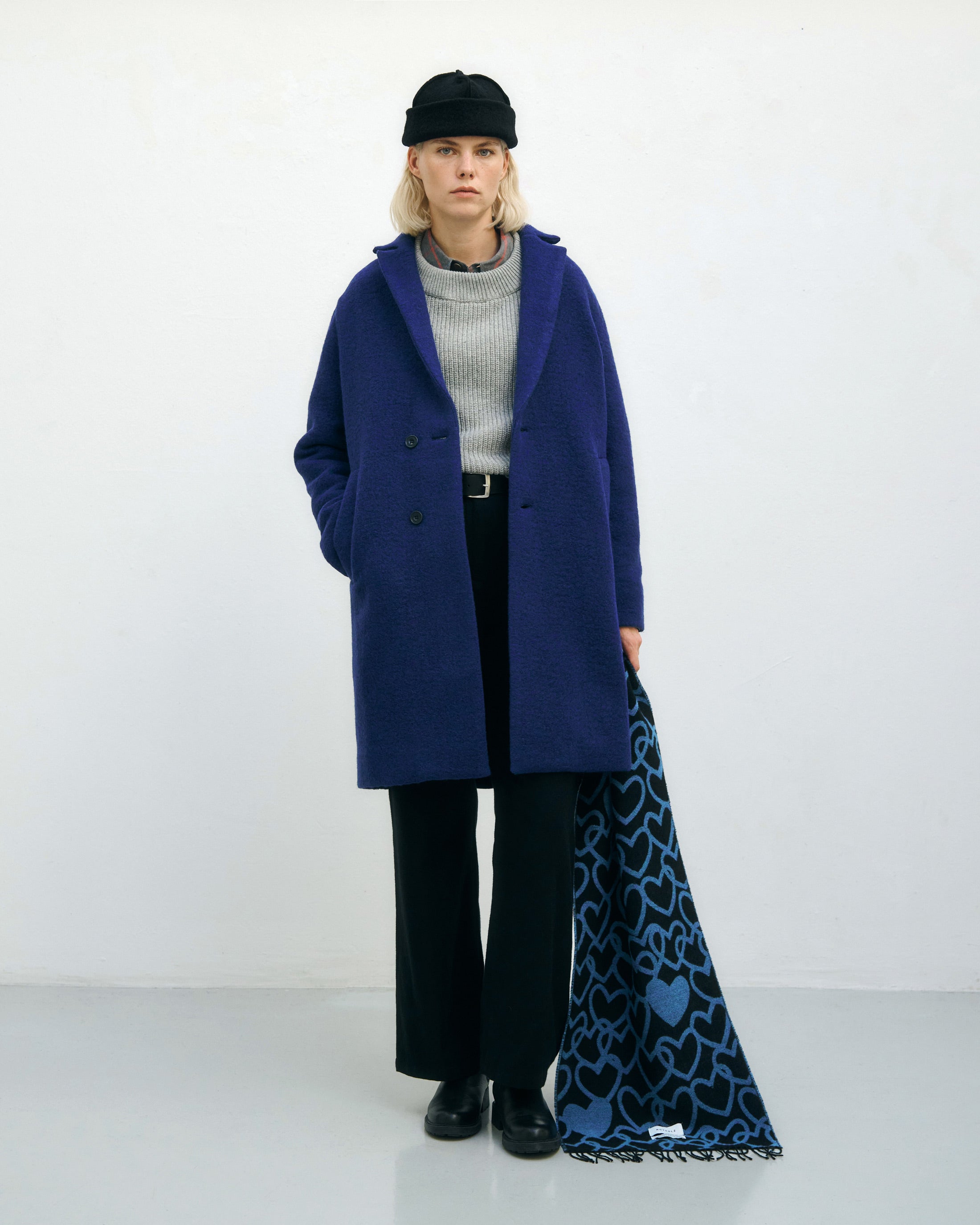 Royalblauer Mantel aus Bio-Wollmischung von Rotholz