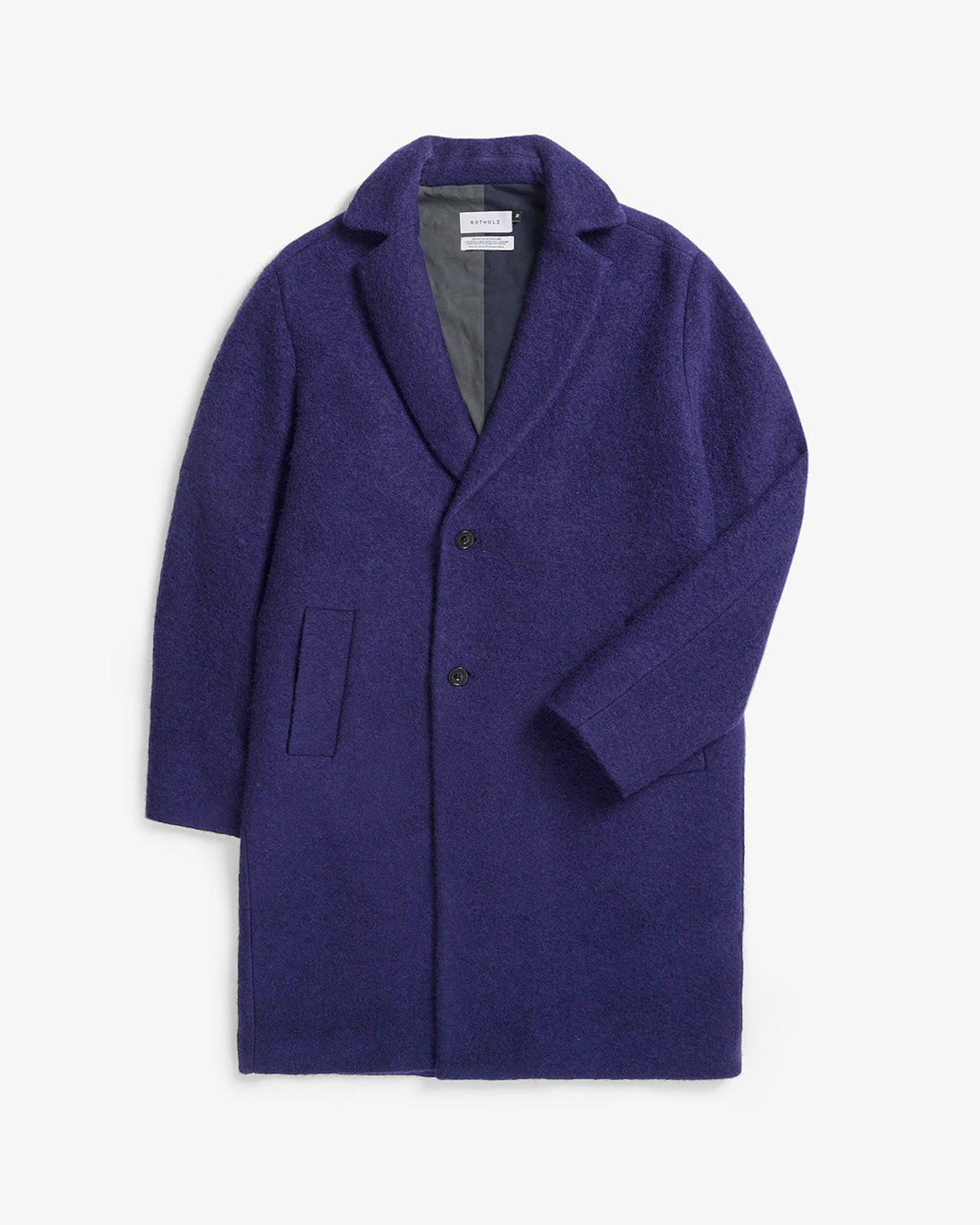 Purple organic wool coat from Rotholz