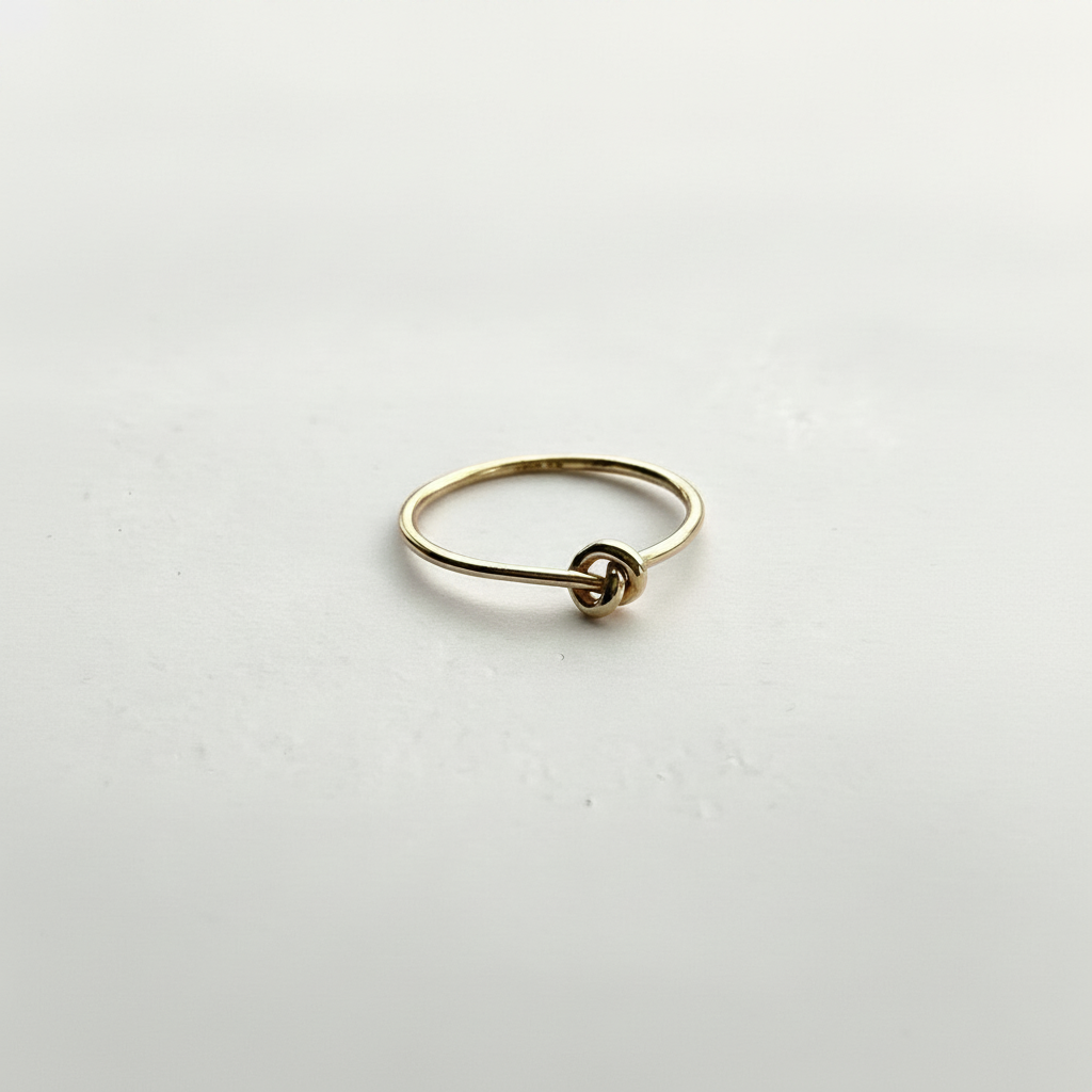 Ring ESSENTIALS Forget me Knot aus 9kt Gold von V Design Lab