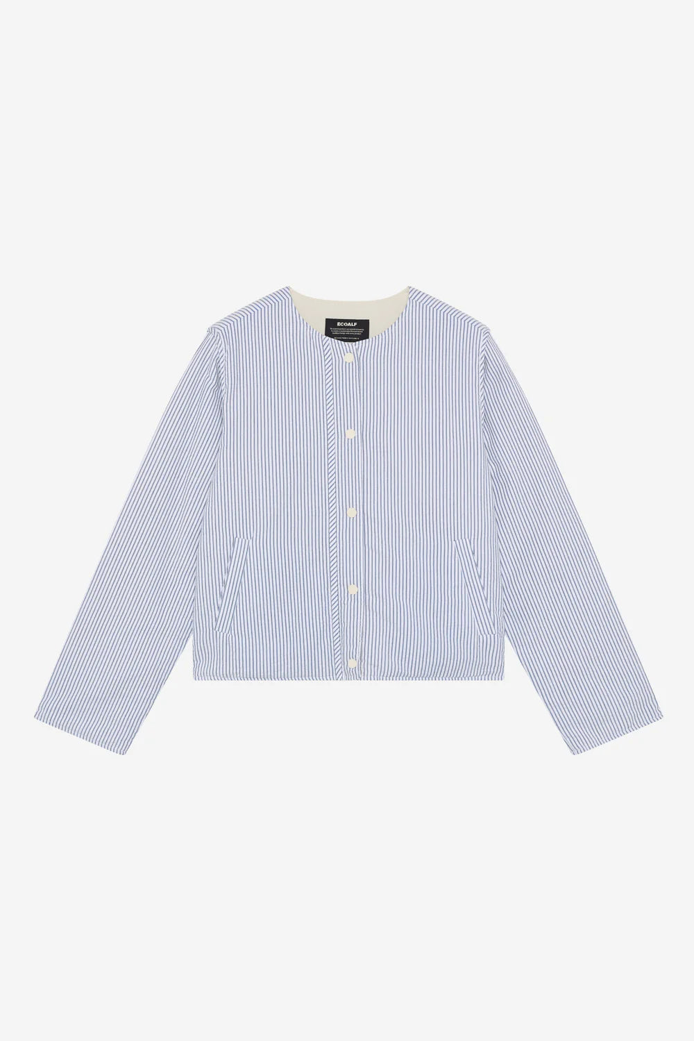 Short jacket with hood made of recycled polyester (PET bottles) by ECOALF in olive