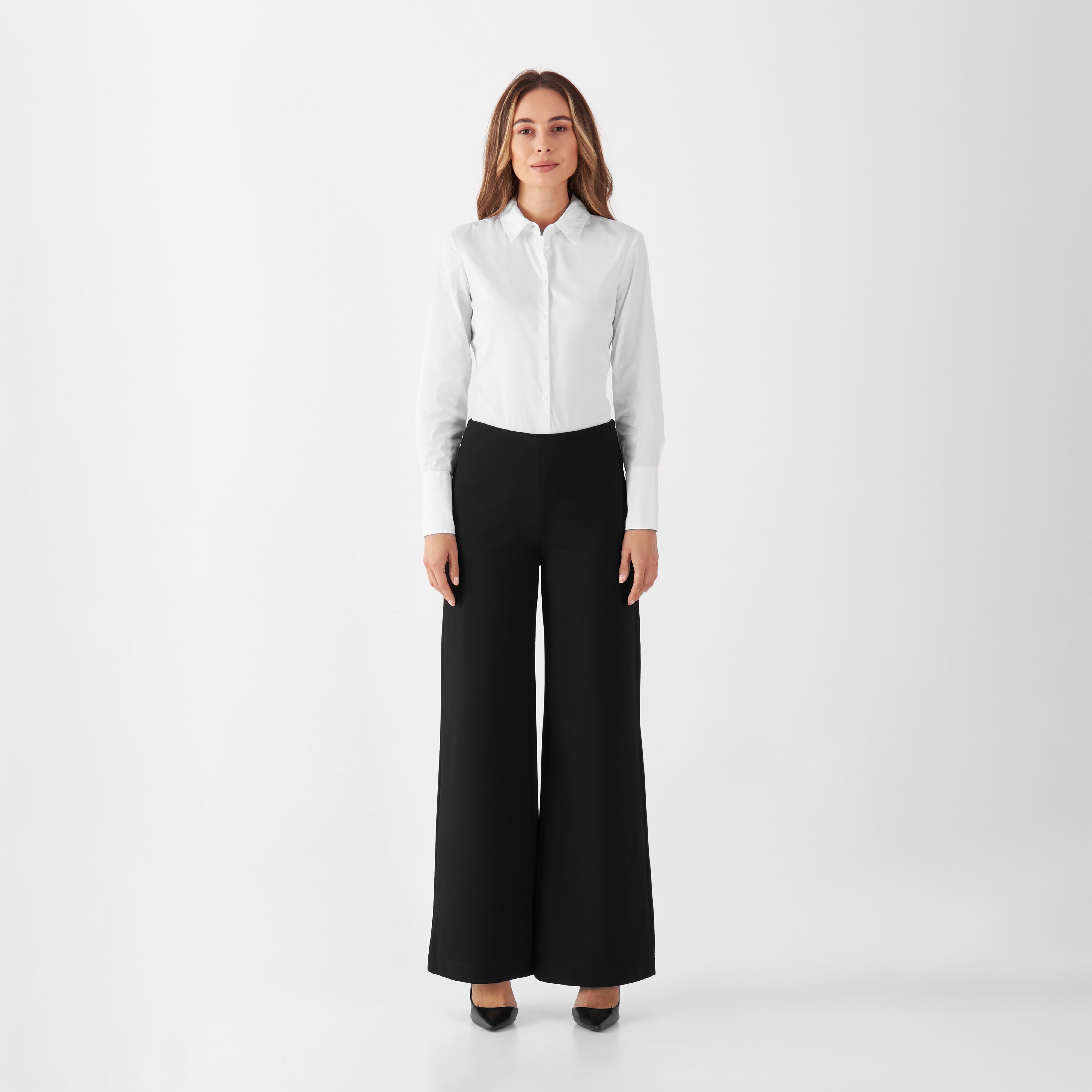 Schwarze Hose GLOOM Wide Leg Performer aus Viskose von Dawn Denim