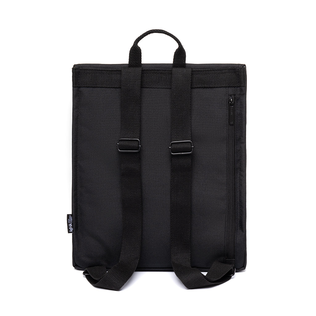 Schwarzer Rucksack Handy Mini aus recyceltem PET von Lefrik