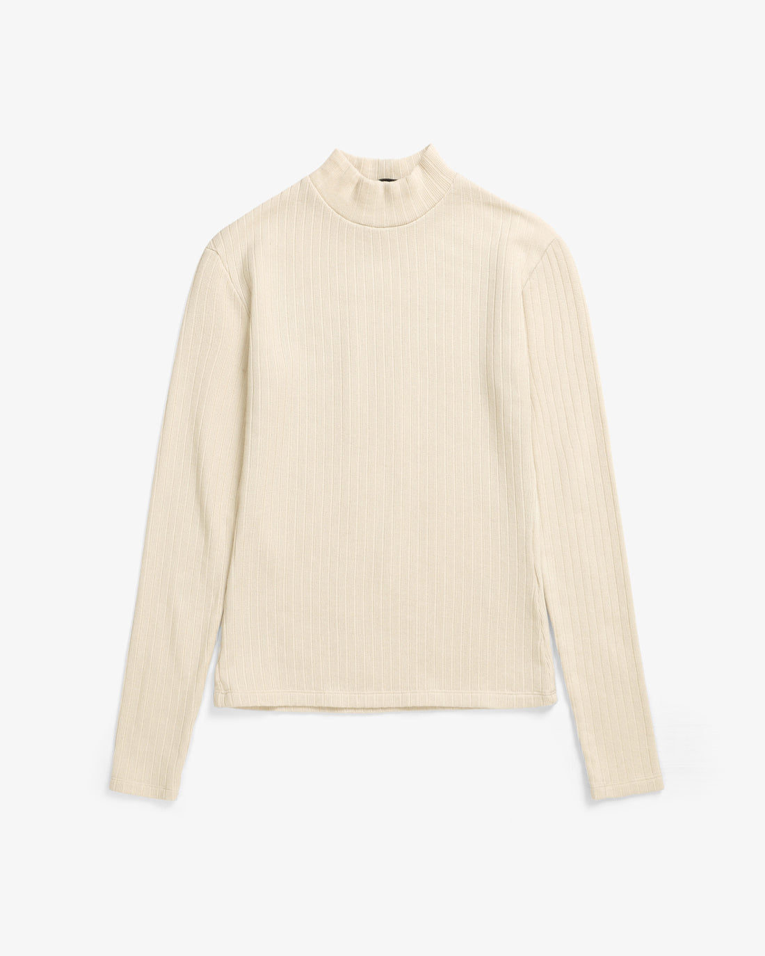 Helles Langarmshirt Mockneck aus Bio-Baumwolle von Rotholz