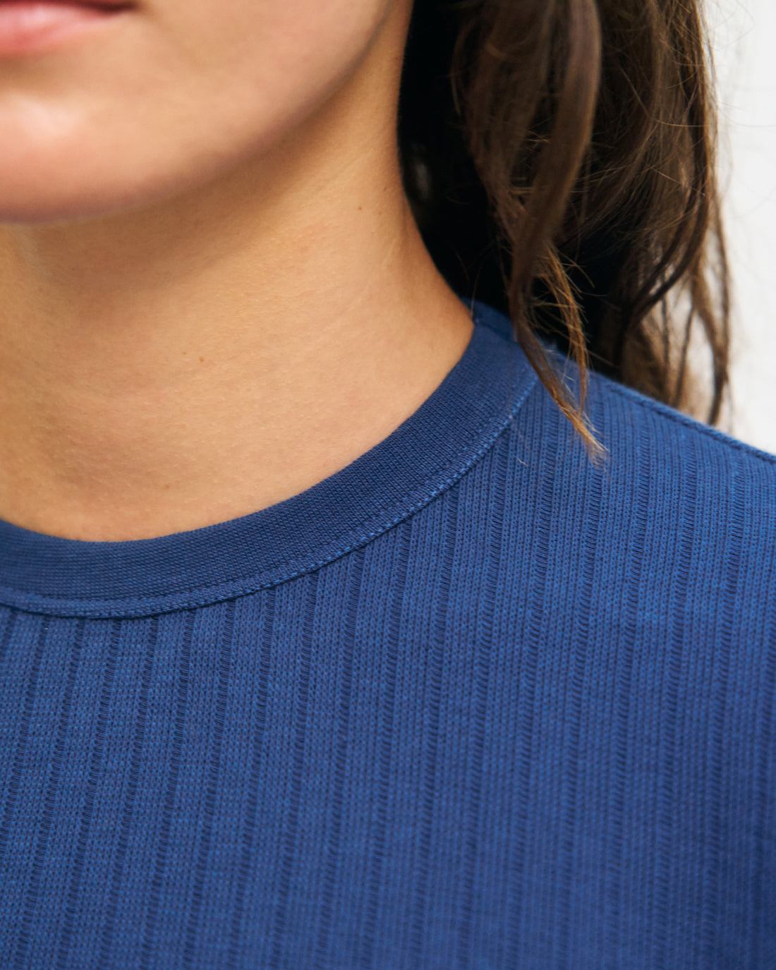 Blaues Geripptes T-Shirt aus 100% Bio-Baumwolle von Rothol