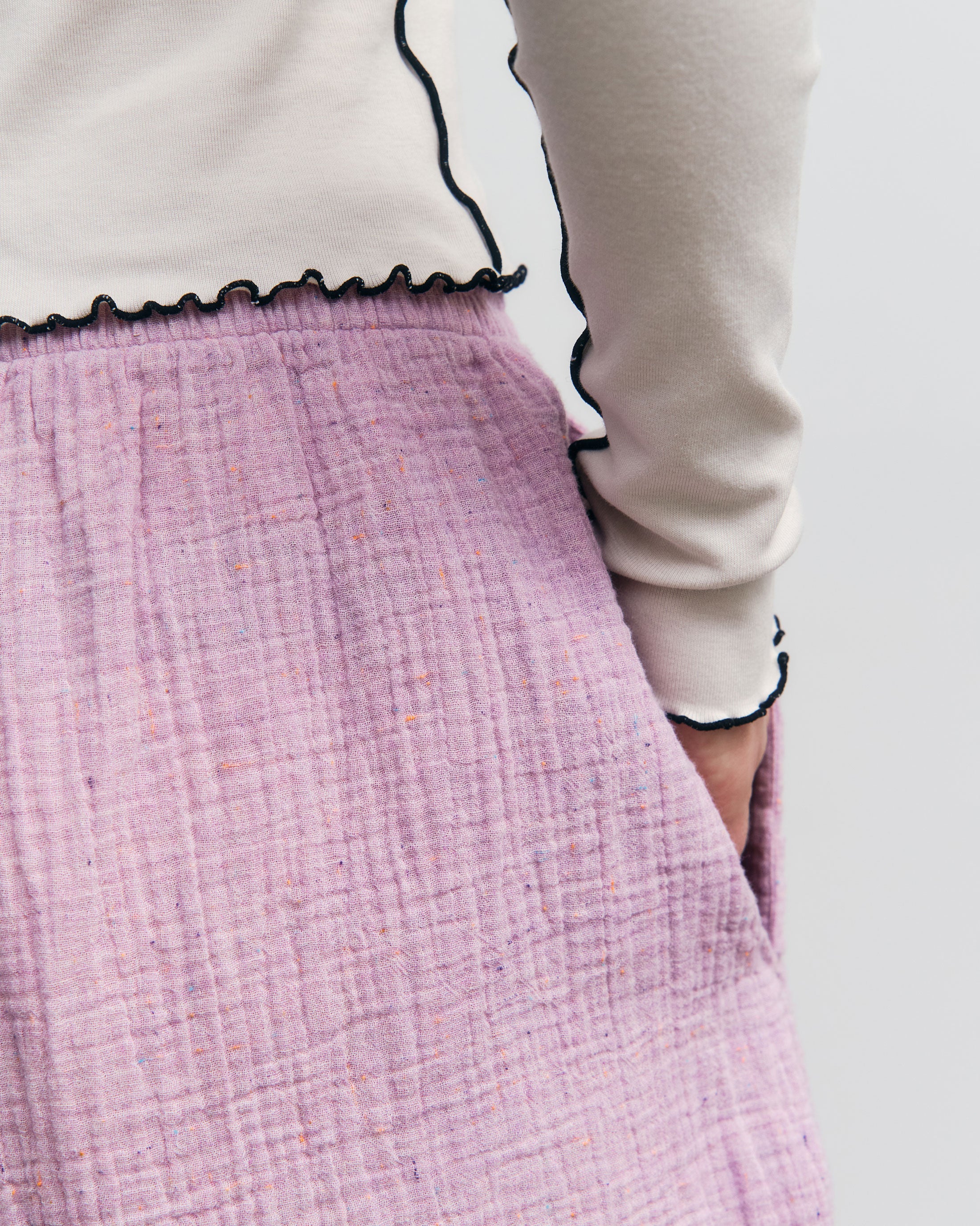 Pinke Musselin Shorts aus Bio-Baumwolle von Rotholz