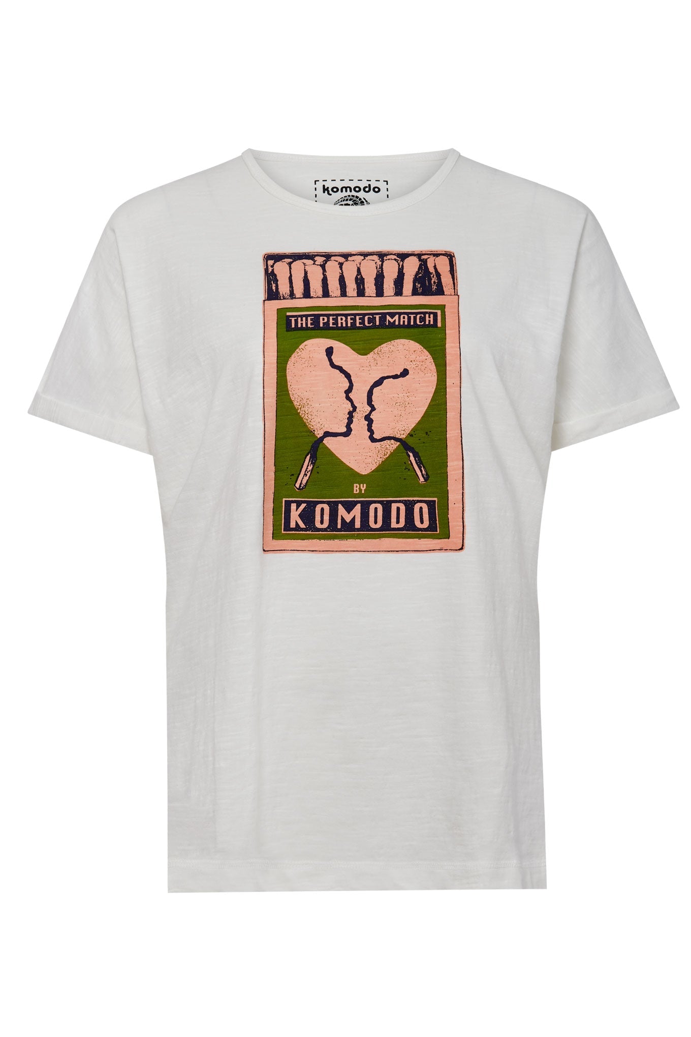 Weisses T-Shirt MATCHMAKING aus 100% Bio-Baumwolle von Komodo