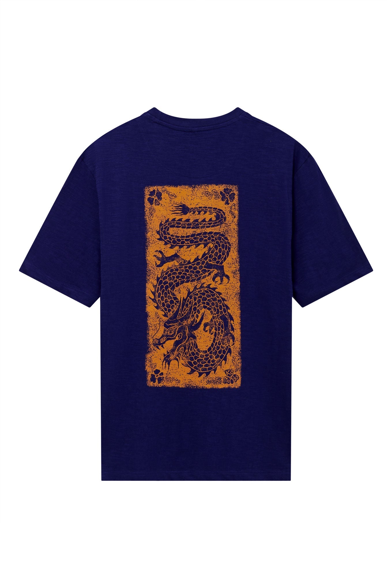 Marineblaues T-Shirt DRAGON aus 100% Bio-Baumwolle von Komodo