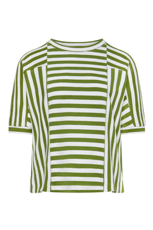 Grün Gestreiftes Shirt JUNIPER aus 100% Bio-Baumwolle von Komodo