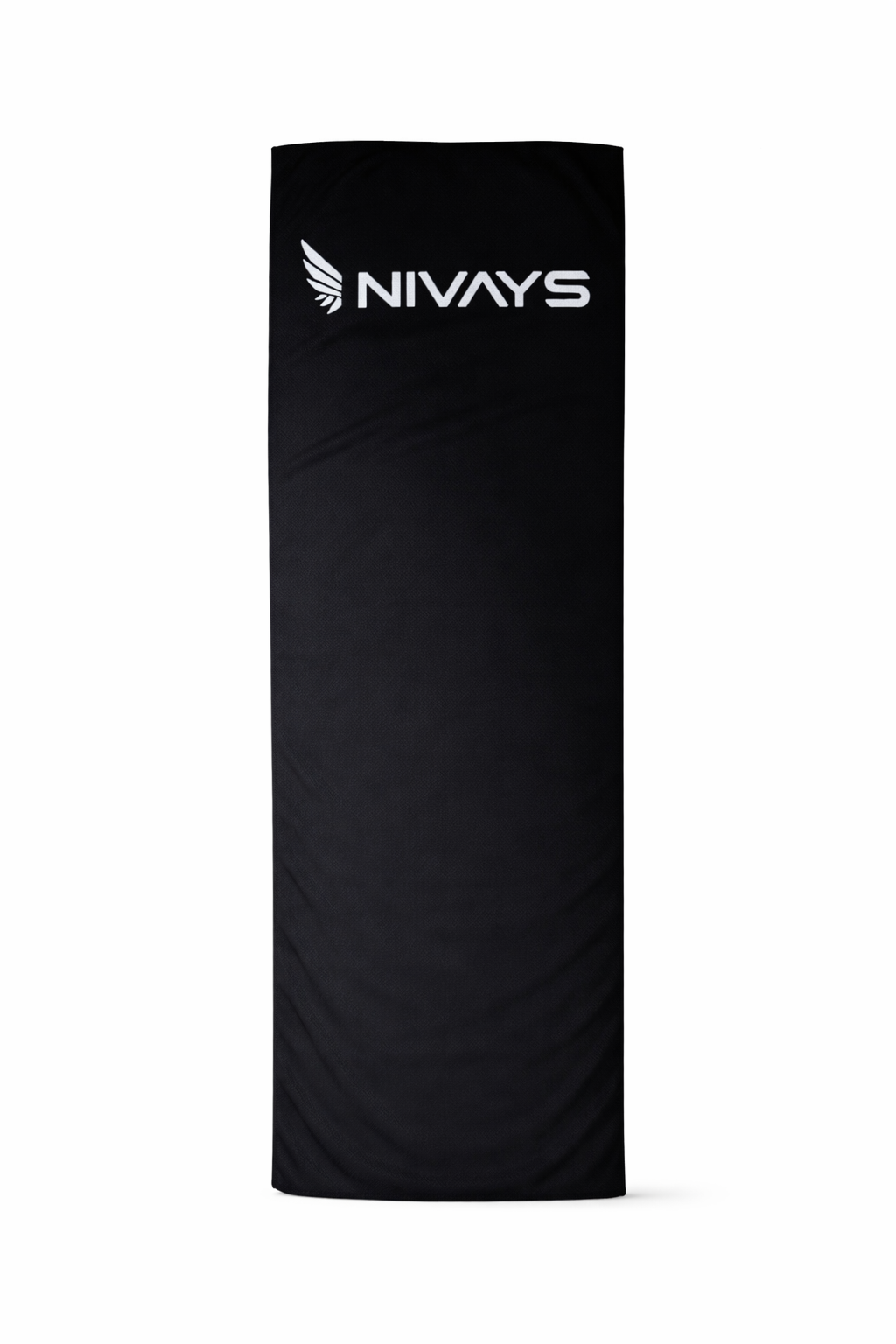 Black Cooling Performance Towel made of 100% recycled polyester by Nivays