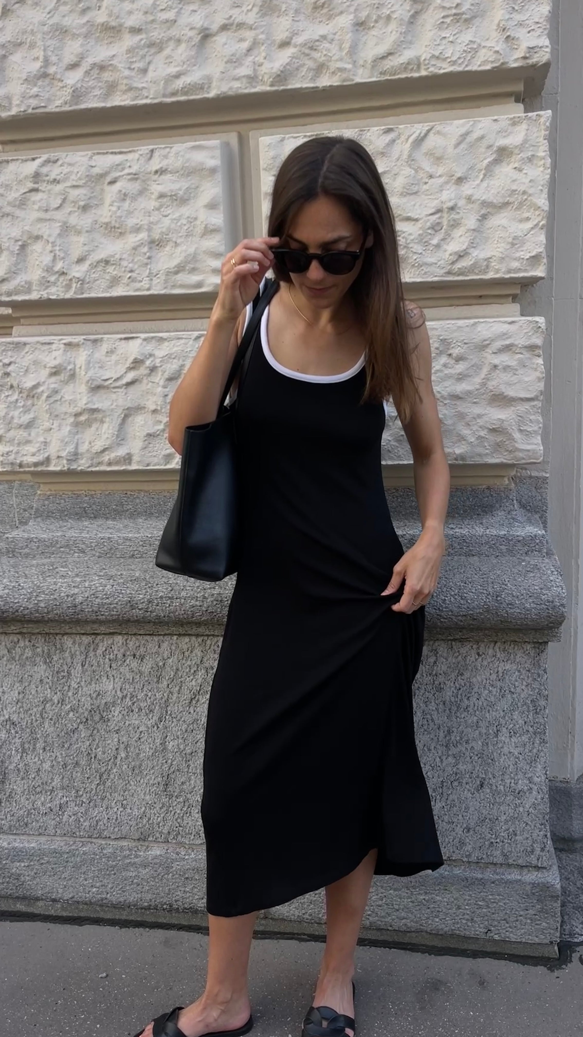 Black modal dress MIIA by Pura Clothing