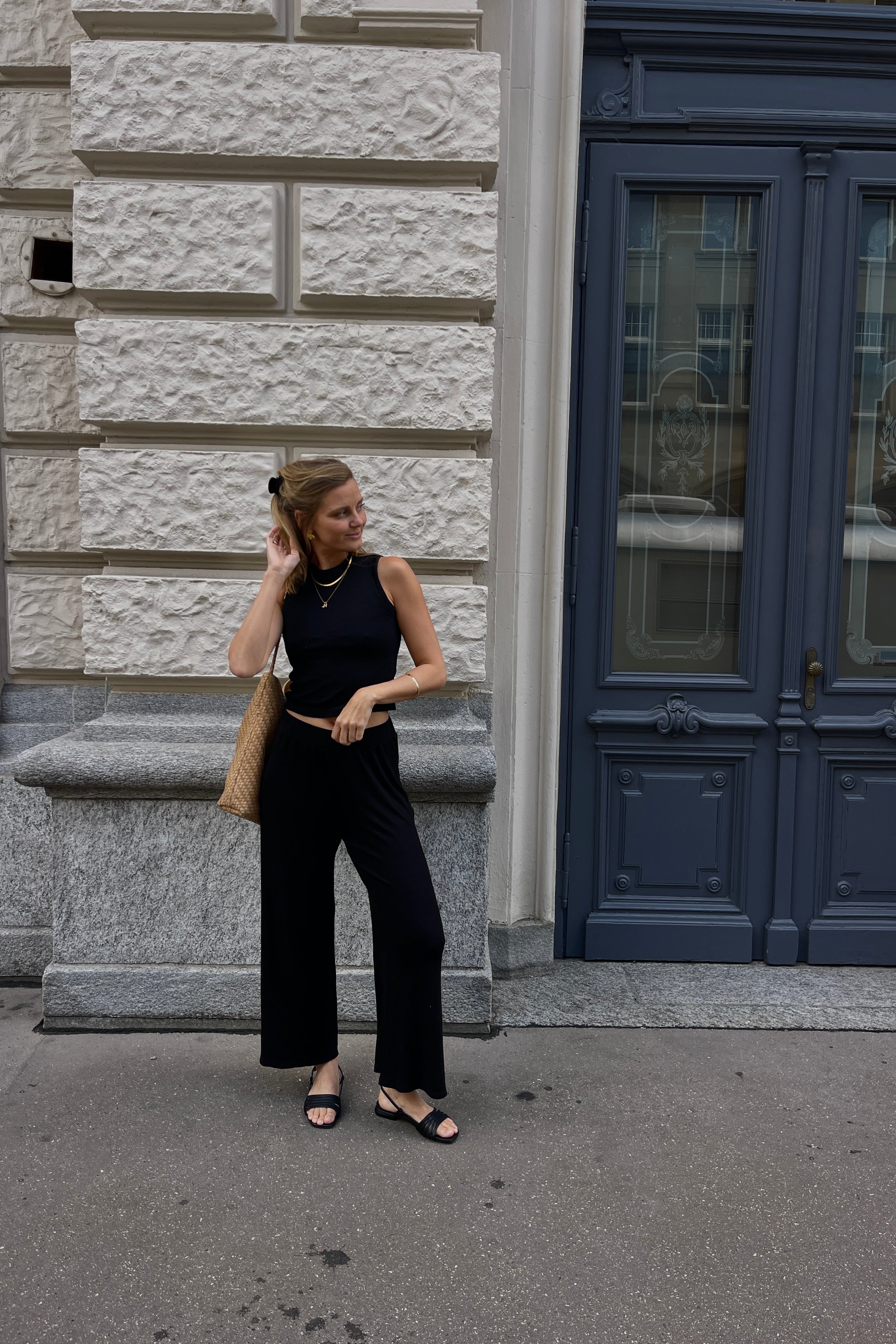 Schwarzes Top aus Modal von Pura Clothing