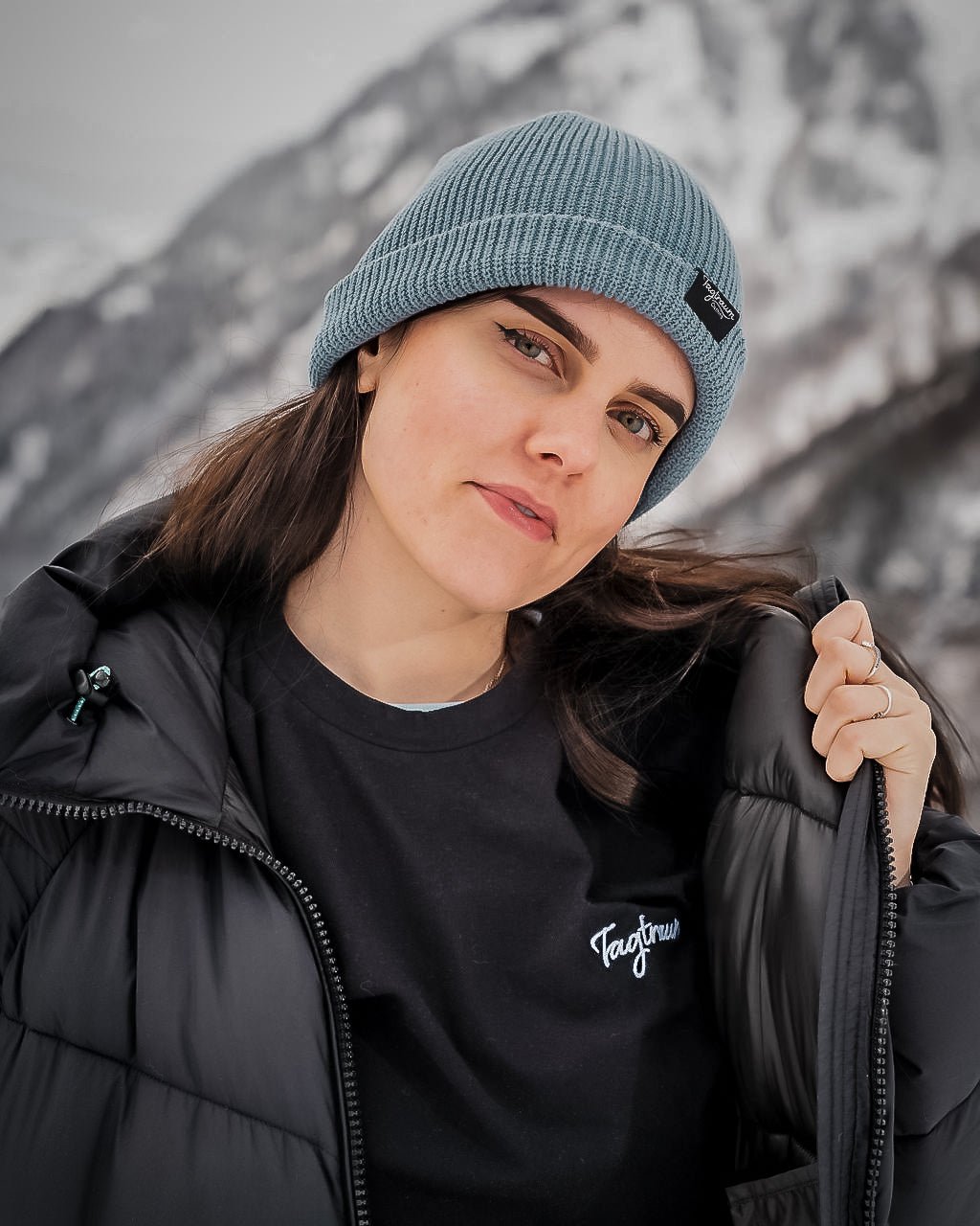 Chapeau gris-bleu en 100 % coton biologique de Tagtraum Clothing