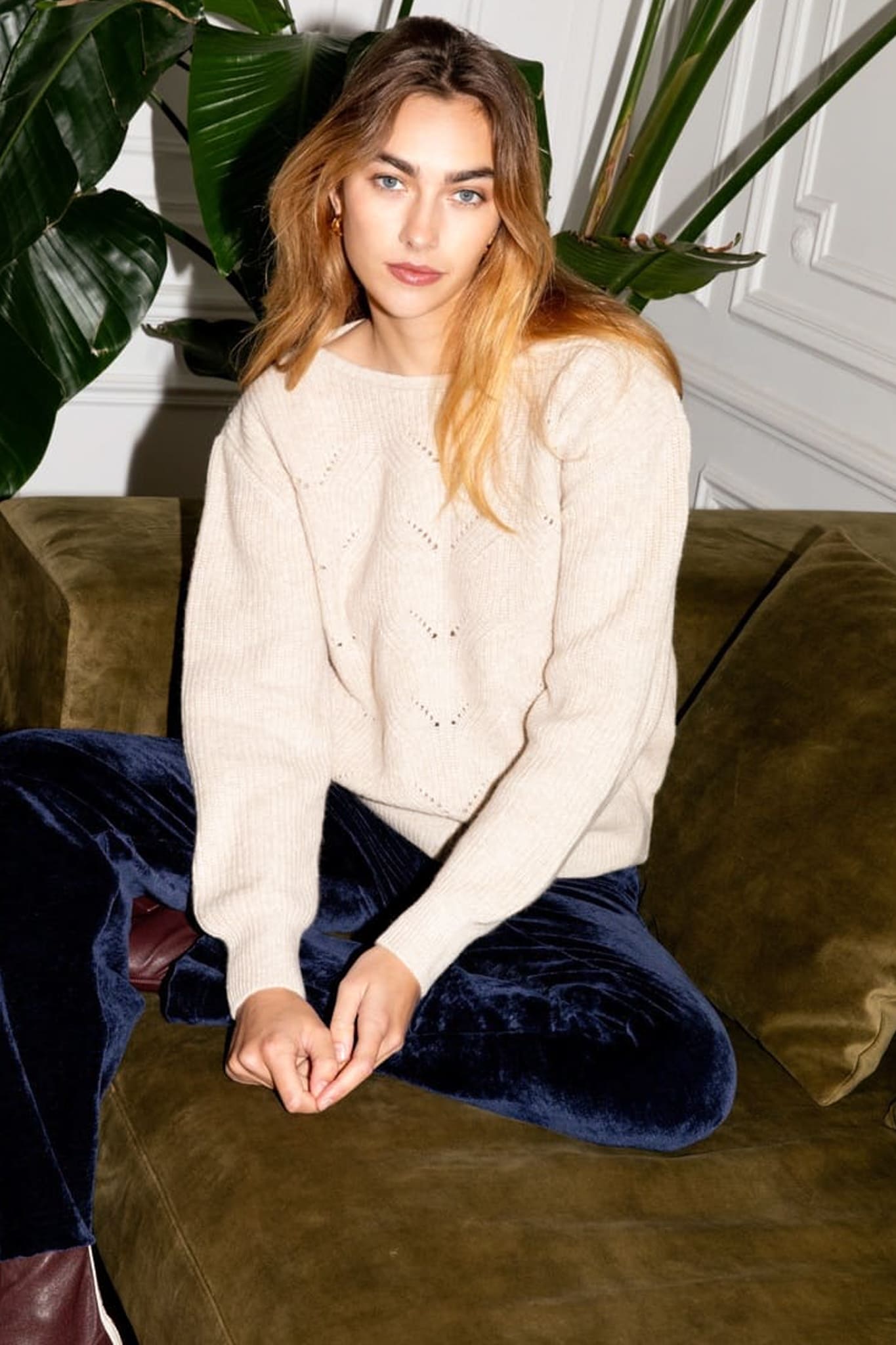 Beiger Sweater Idesia aus 100% Merinowolle von Avani