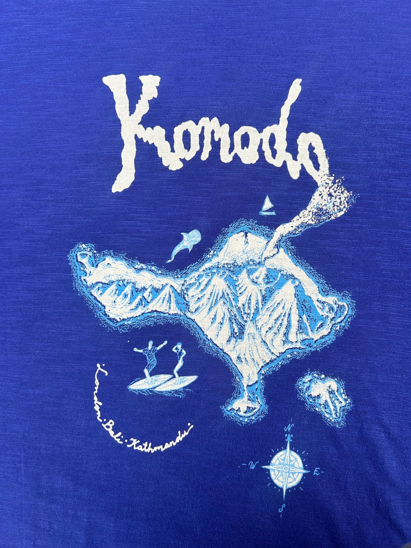 Blaues Shirt BALI ISLAND aus 100% Bio-Baumwolle von Komodo