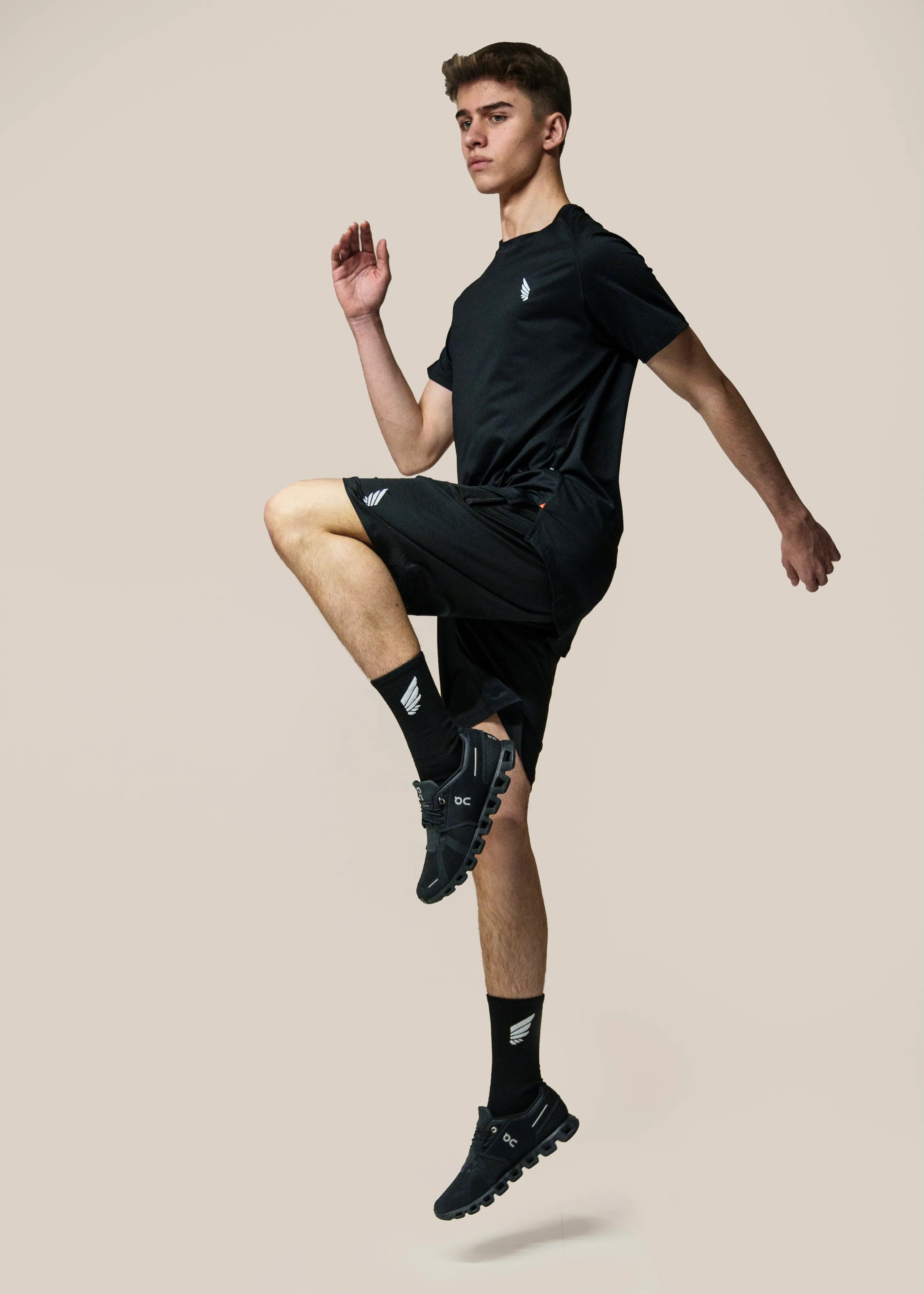 Black Zeyla High Performance Shirt in Recycled Polyester by Nivays