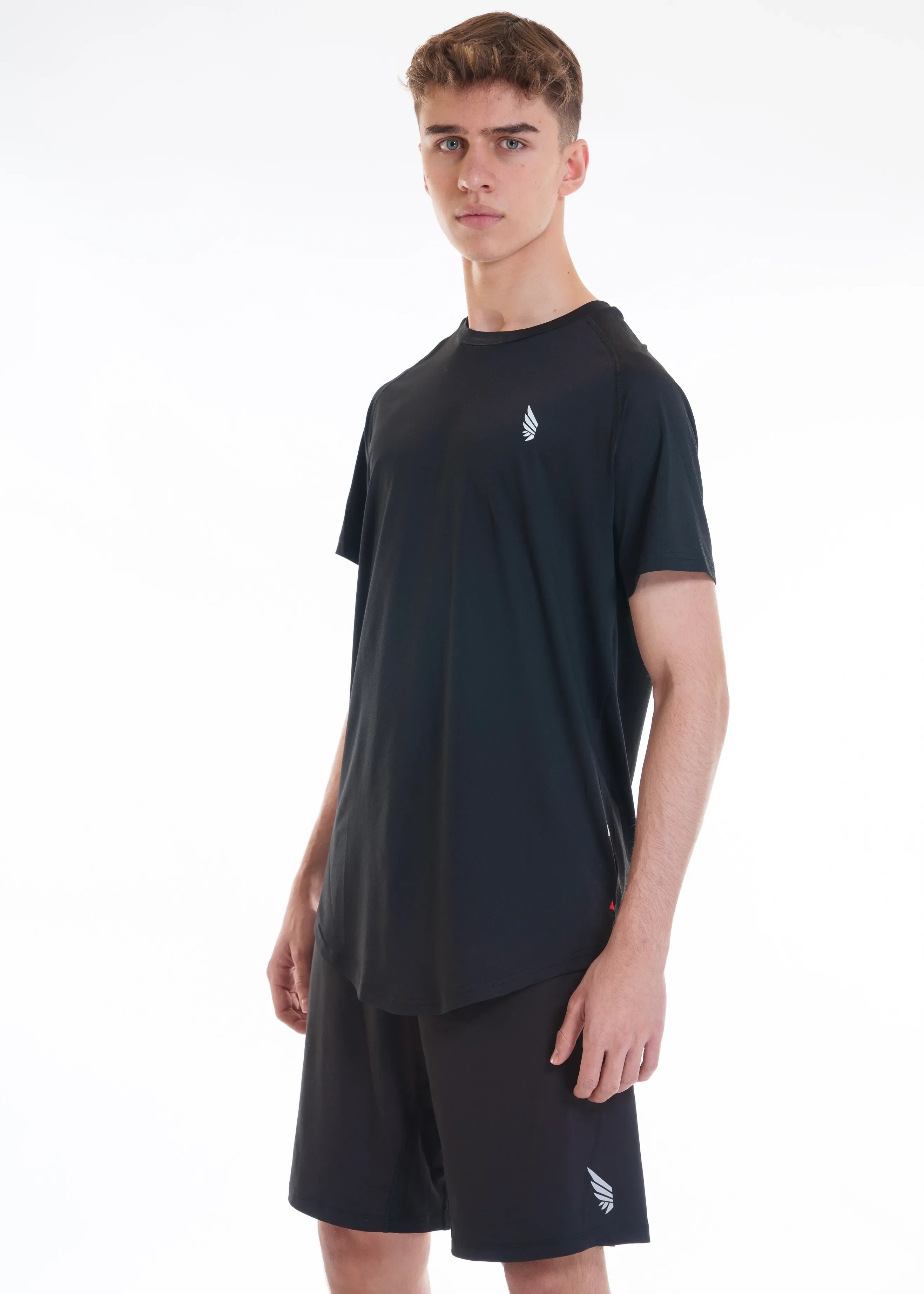 Black Zeyla High Performance Shirt in Recycled Polyester by Nivays