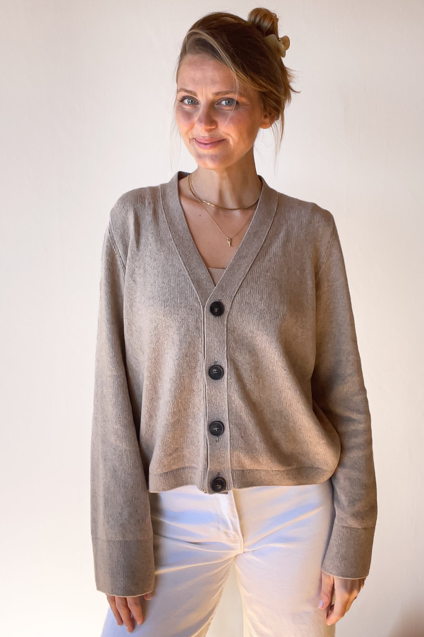 Brauner Cardigan NANA aus Bio-Baumwolle von Pura Clothing