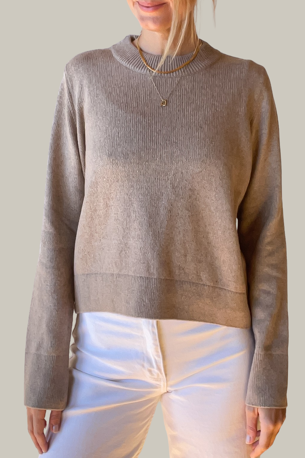 Beiger Pullover ATIN aus Bio-Baumwolle von Pura Clothing
