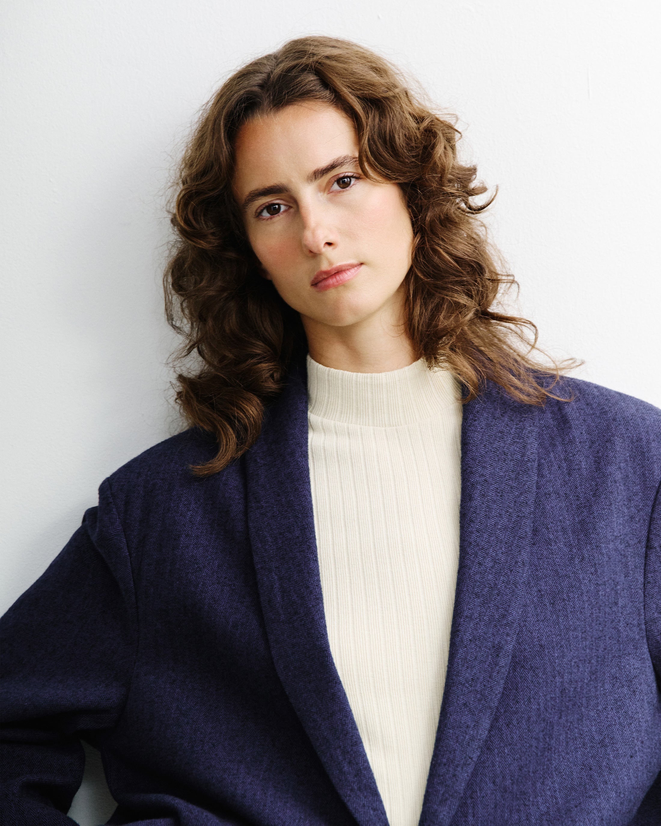 Blauer Blazer Kimono aus 100% Bio-Baumwolle von Rotholz