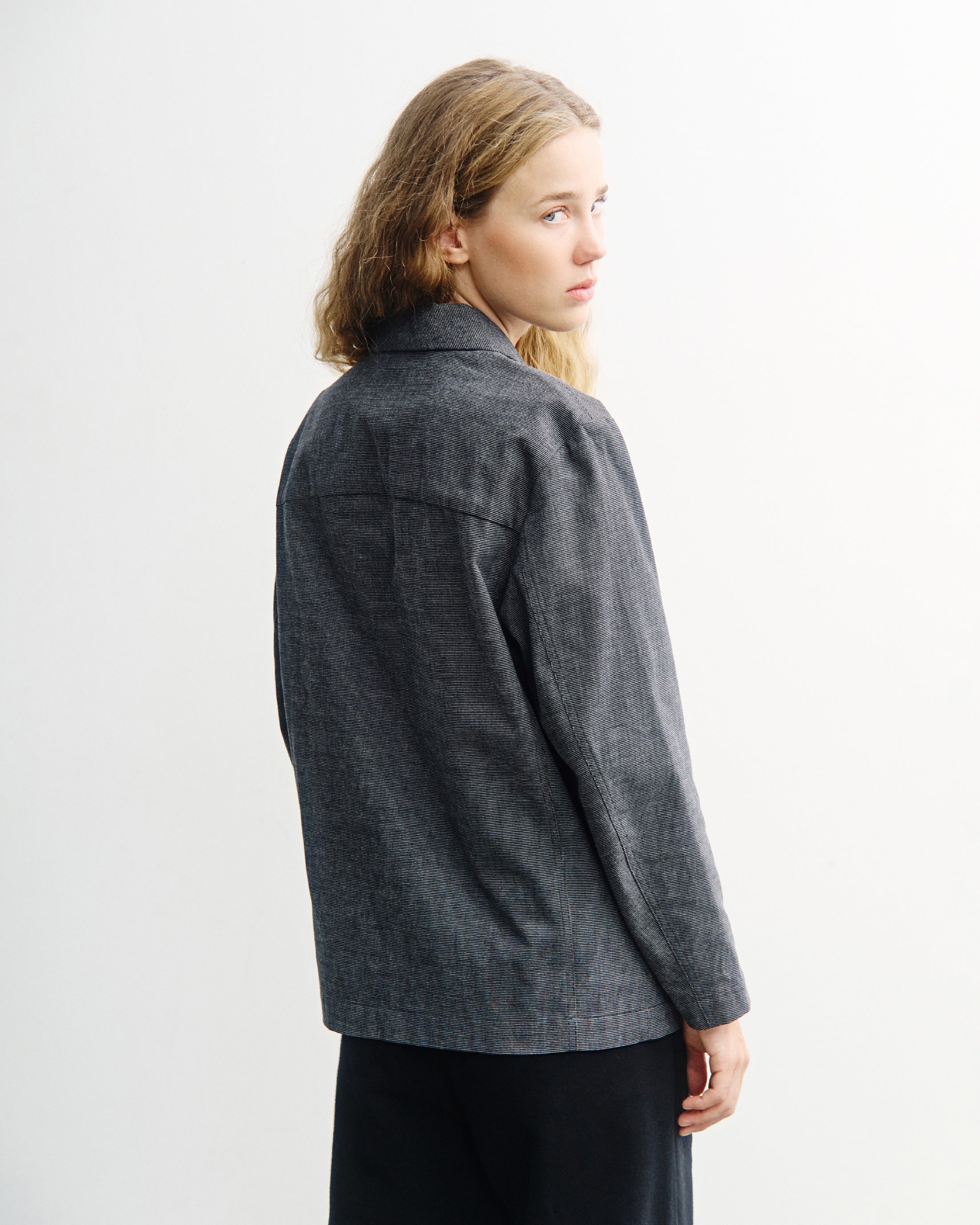 Grau Melange Blazer Kimono aus 100% Bio-Baumwolle von Rotholz