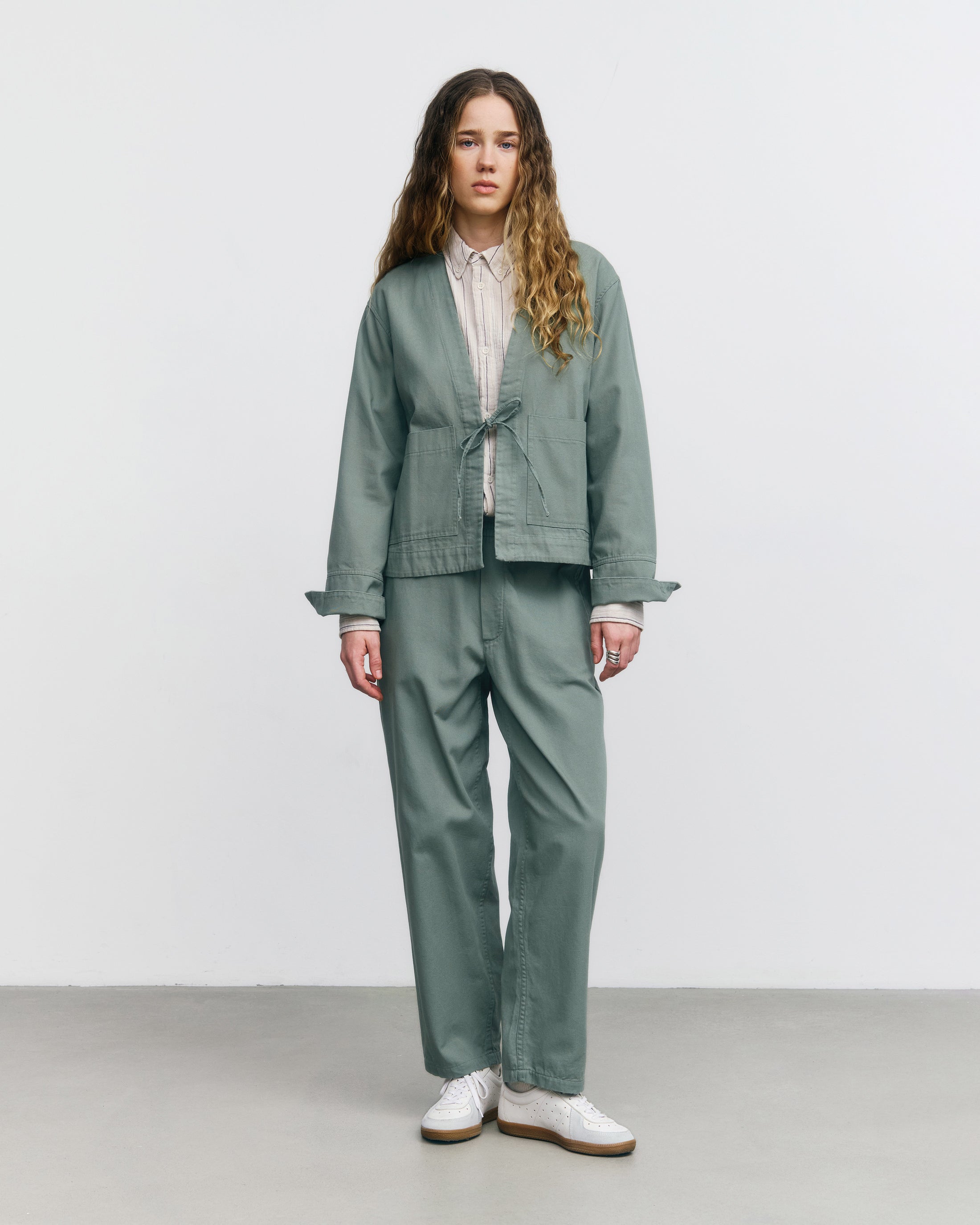 Green Kimono Organic Cotton Jacket by Rotholz