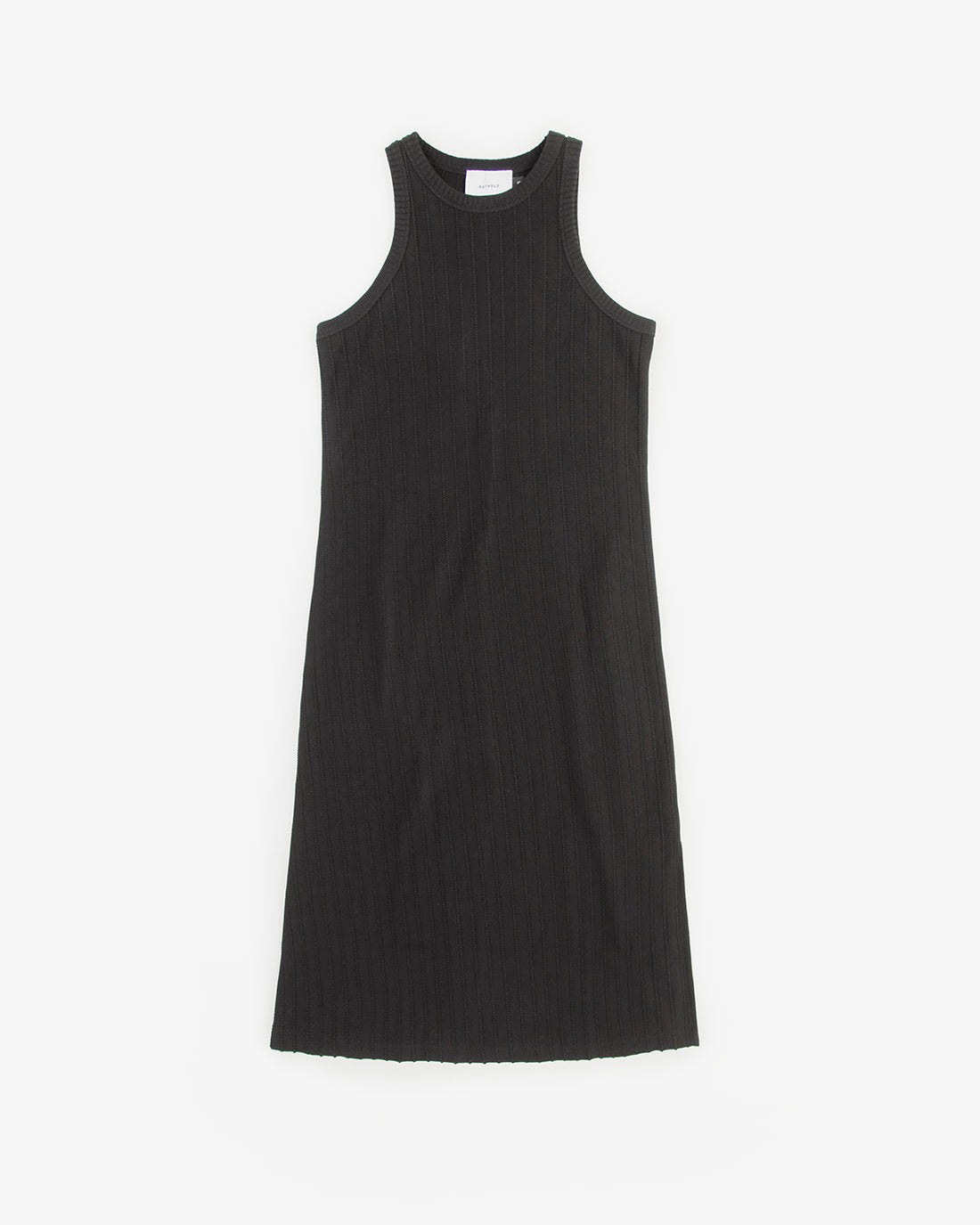 Black knit dress made from 100% organic cotton by Rotholz