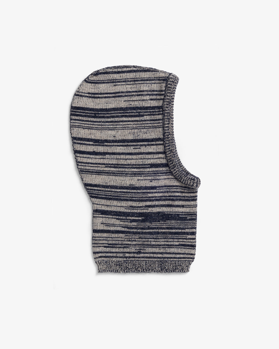 Knitted Balaclava - Blue Striped made from 100% Mulesin-free Merino wool by Rotholz