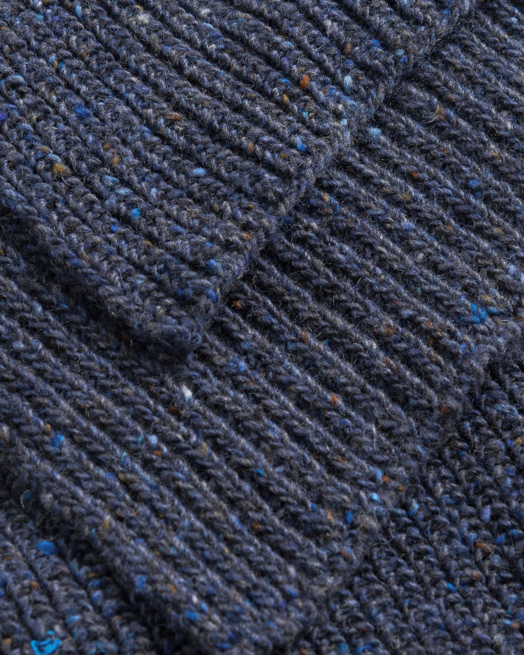 Blauer Schal gestrickt aus Merinowolle von Rotholz