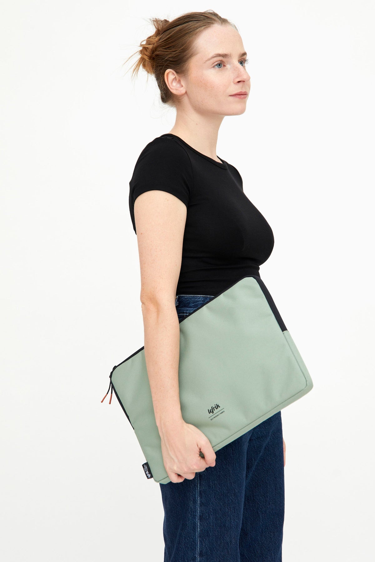 Green Capture Sage laptop bag made from recycled PET from Lefrik