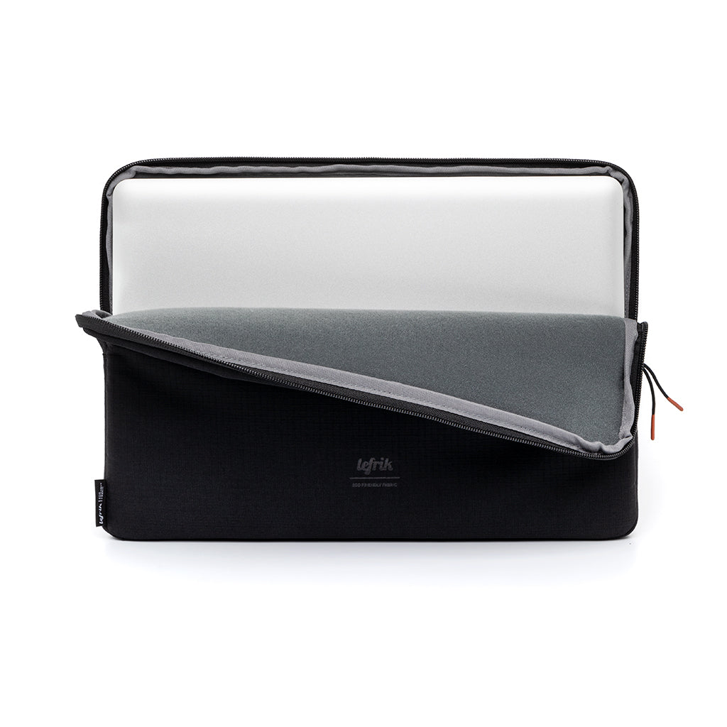 Black Vandra laptop bag made from recycled PET from Lefrik