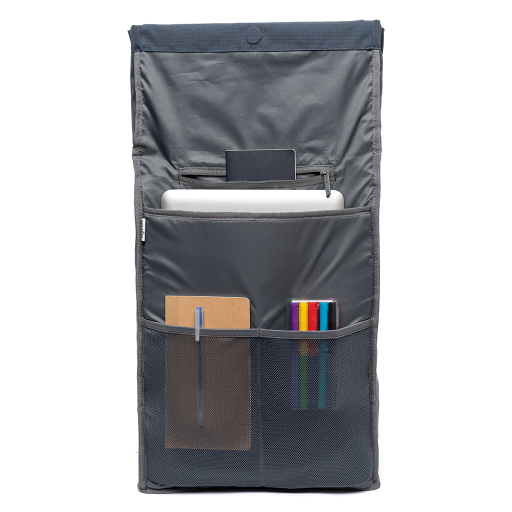 Blue Lars Roll Vandra backpack made from recycled PET from Lefrik