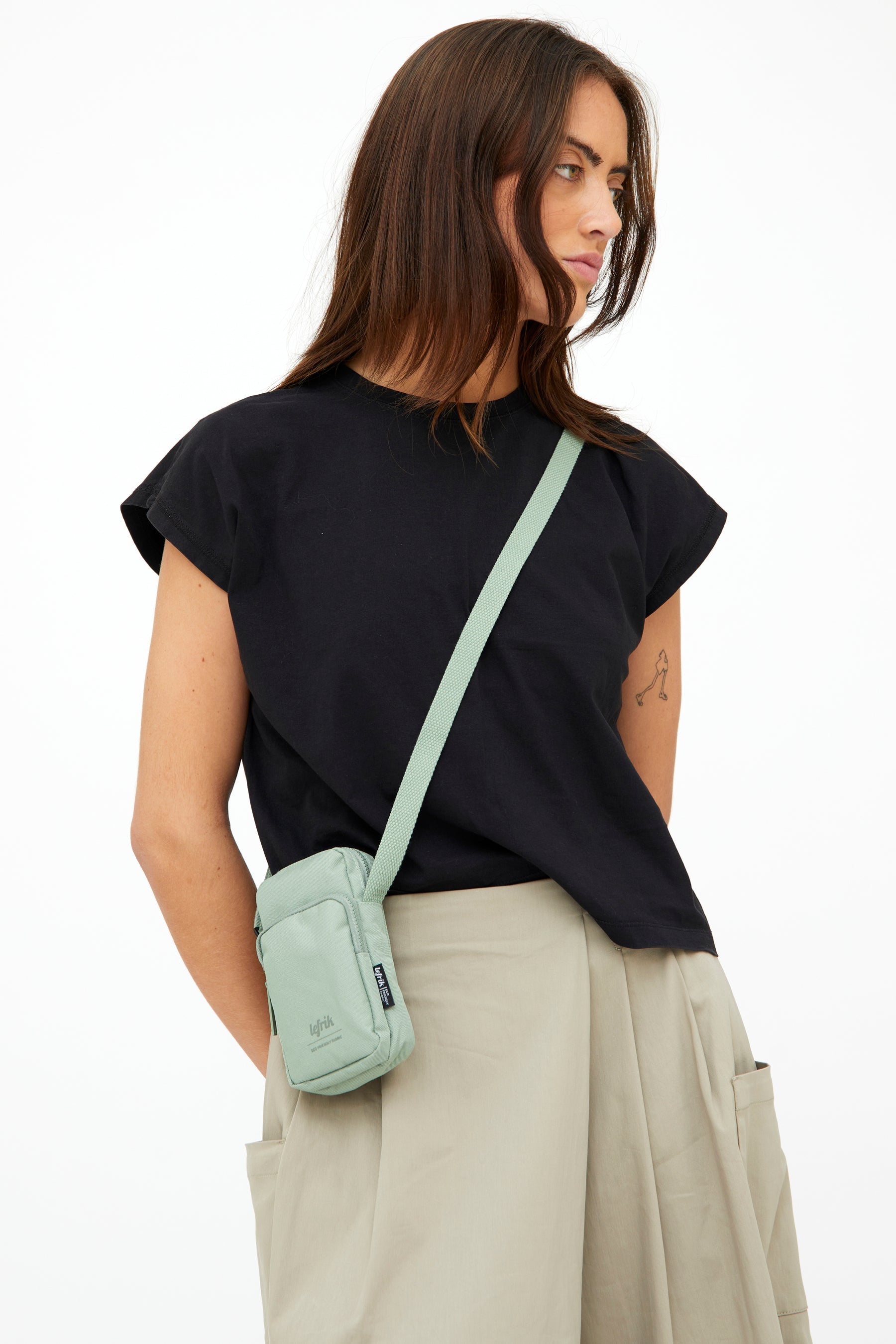 Light green Amsterdam Vandra shoulder bag made from recycled PET by Lefrik