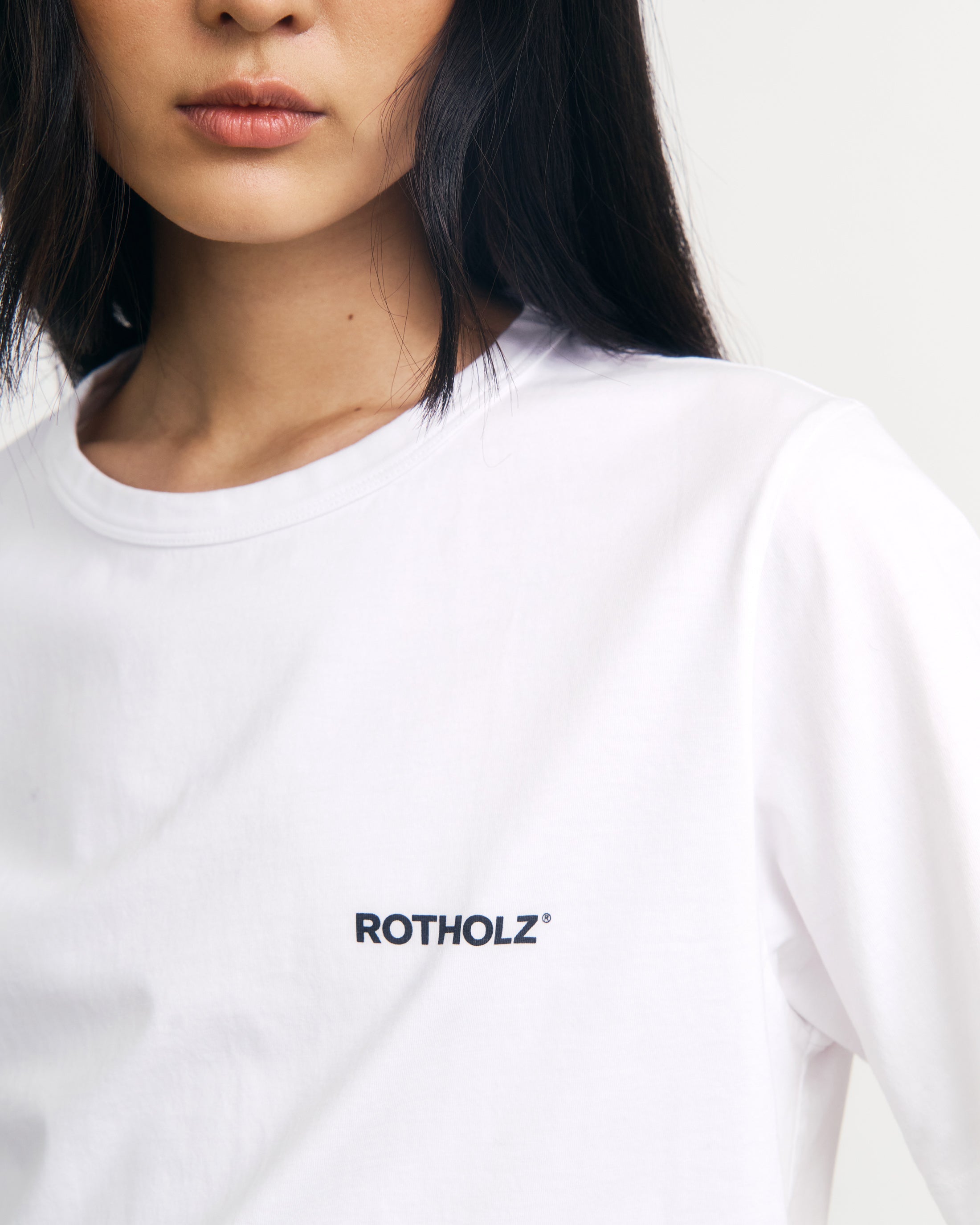 T-shirt blanc imprimé citron en coton bio par Rotholz