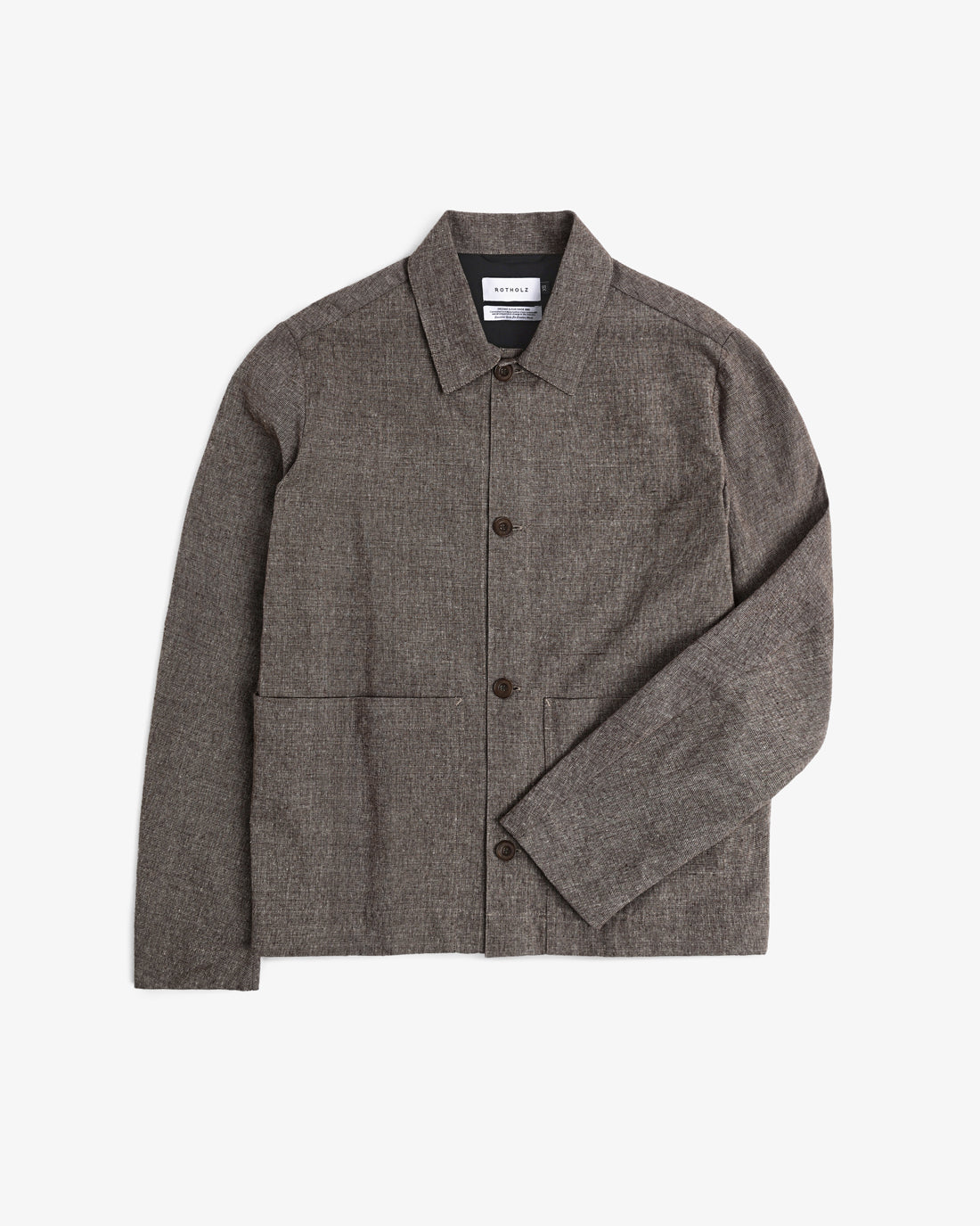Braune leichte Jacke aus 100% Bio-Baumwolle von Rotholz