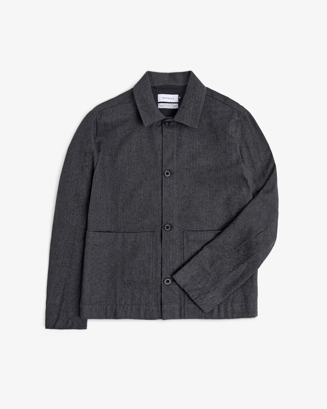 Graue leichte Jacke Herringbone aus 100% Bio-Baumwolle von Rotholz