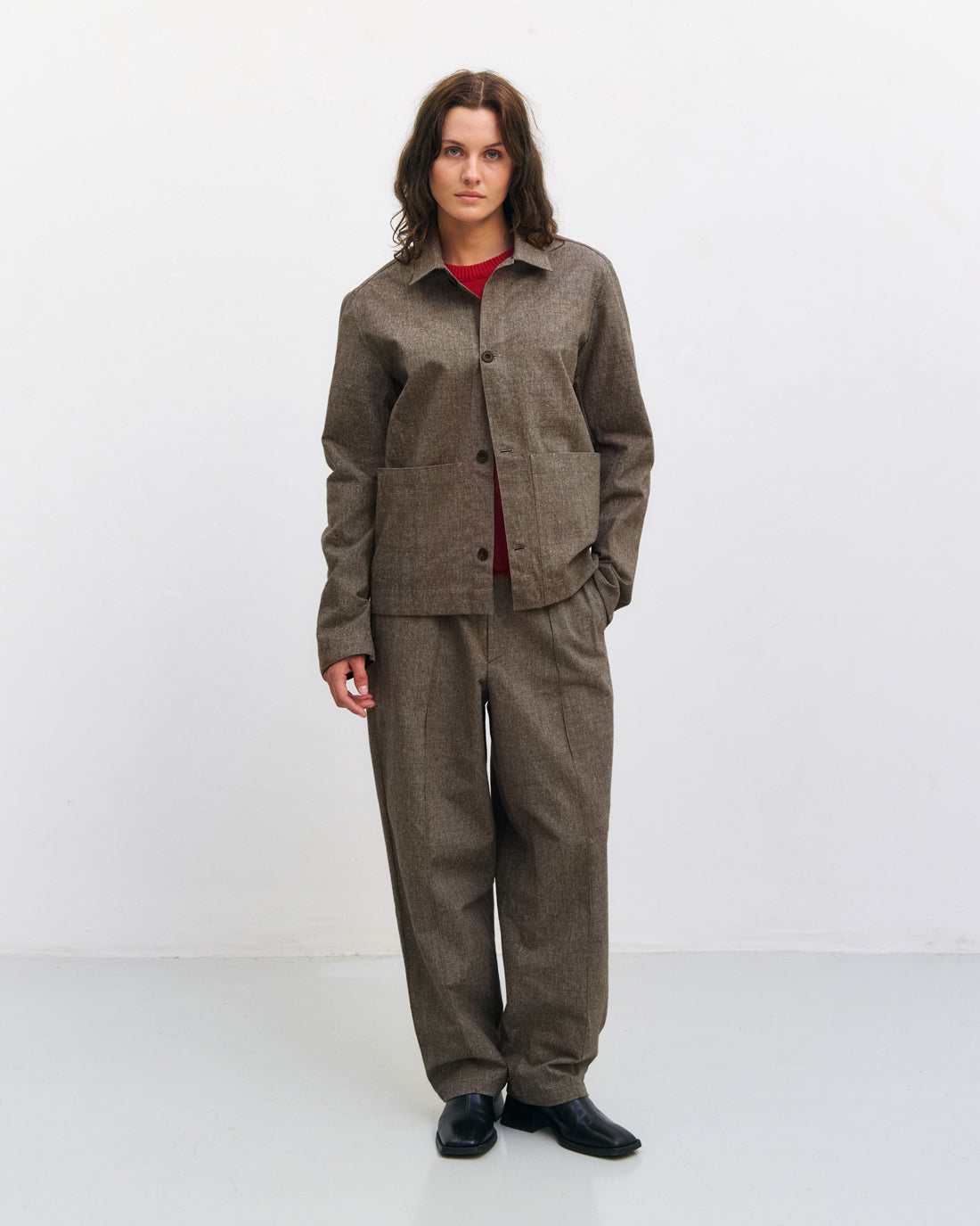 Braune leichte Jacke aus 100% Bio-Baumwolle von Rotholz