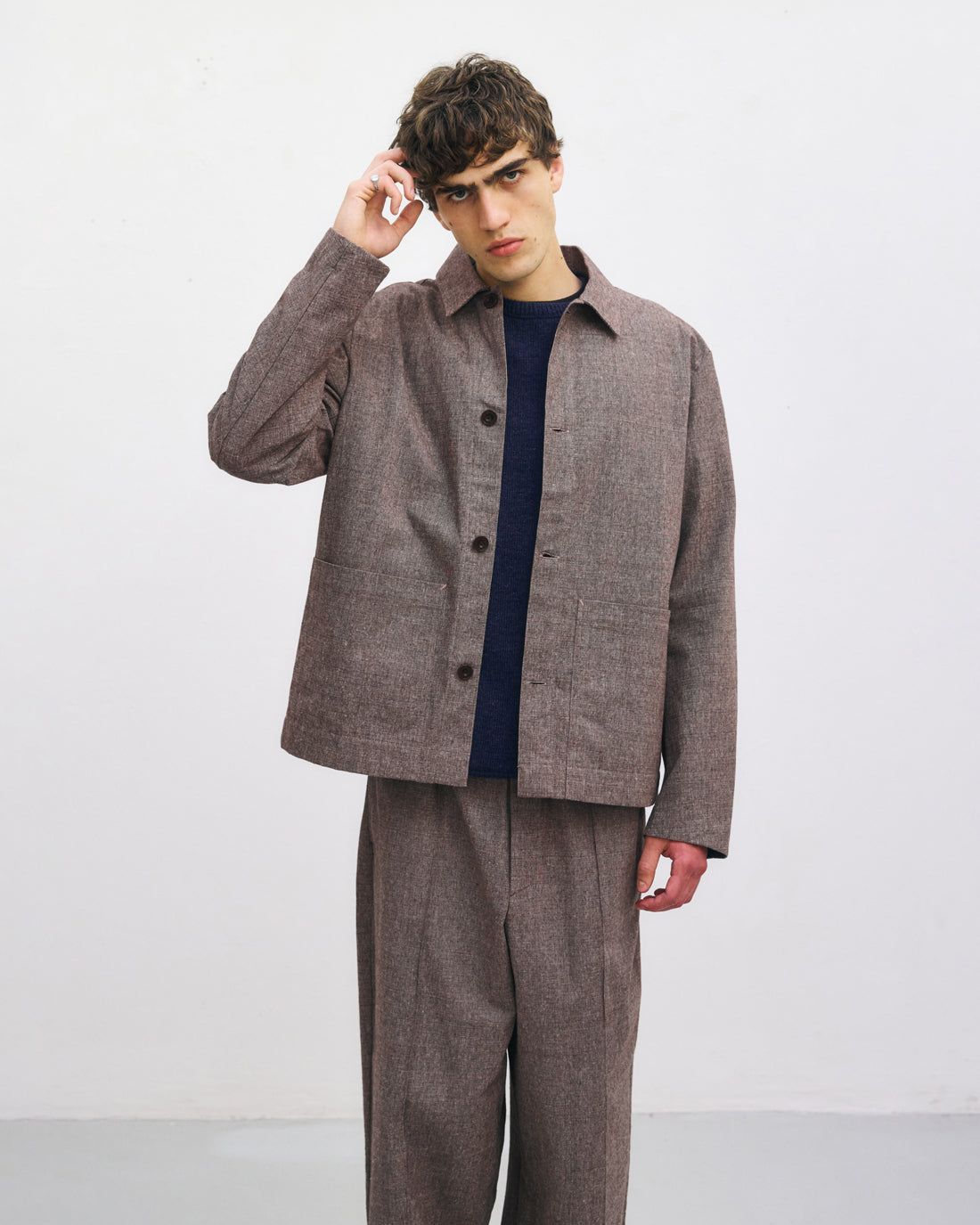 Braune leichte Jacke aus 100% Bio-Baumwolle von Rotholz