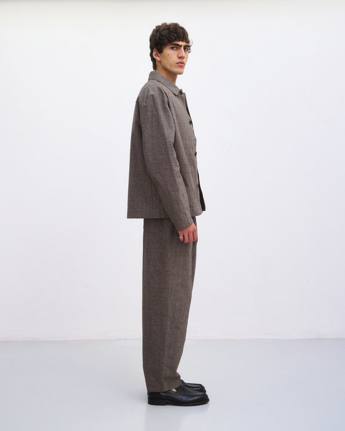 Braune leichte Jacke aus 100% Bio-Baumwolle von Rotholz