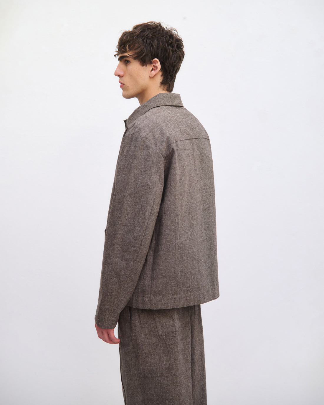 Braune leichte Jacke aus 100% Bio-Baumwolle von Rotholz