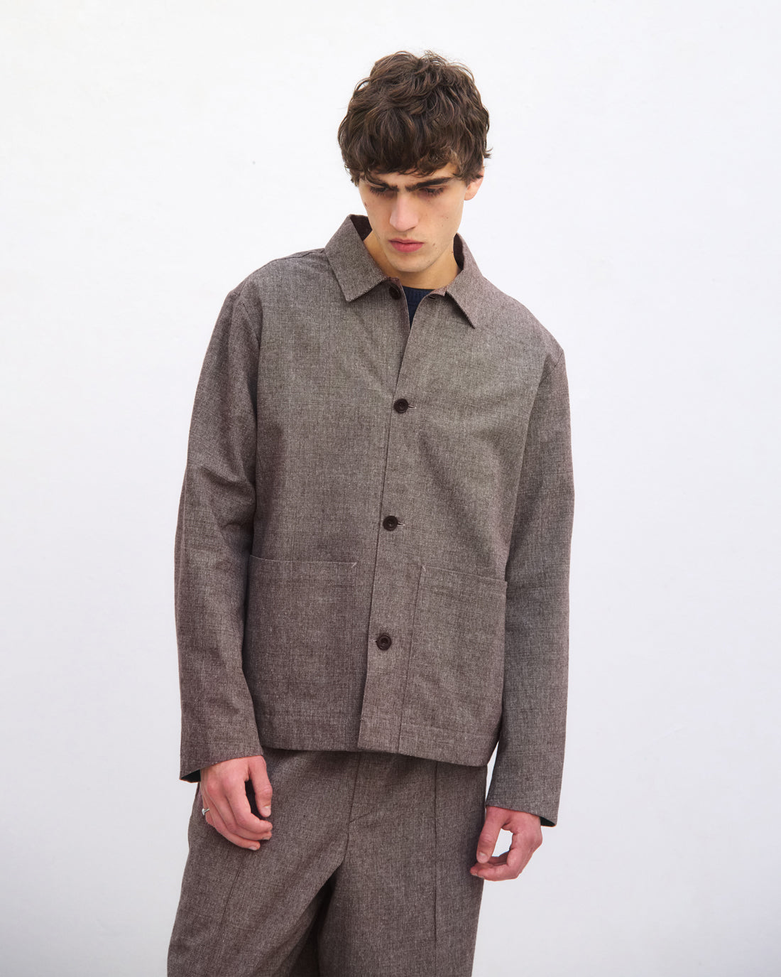 Braune leichte Jacke aus 100% Bio-Baumwolle von Rotholz